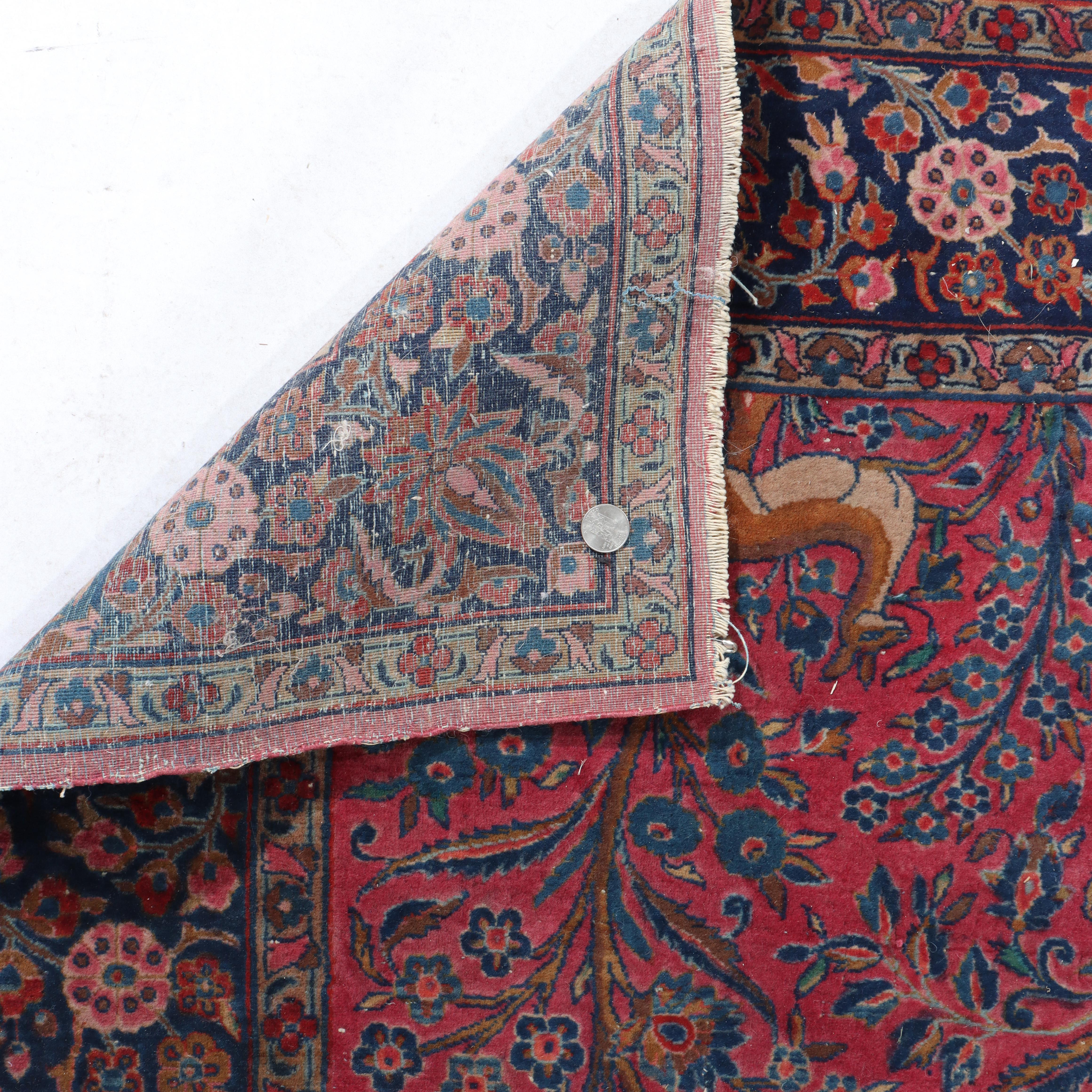 Antico tappeto da giardino persiano Mohtasham Kashan C1920 in vendita 3