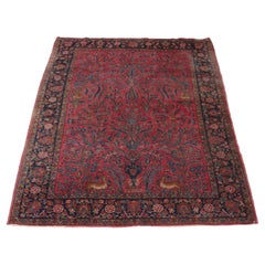 Antique Mohtasham Kashan Persian Garden Rug C1920