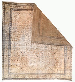 Antique Mohtasham Kashan Rug 13'0'' x 14'0''