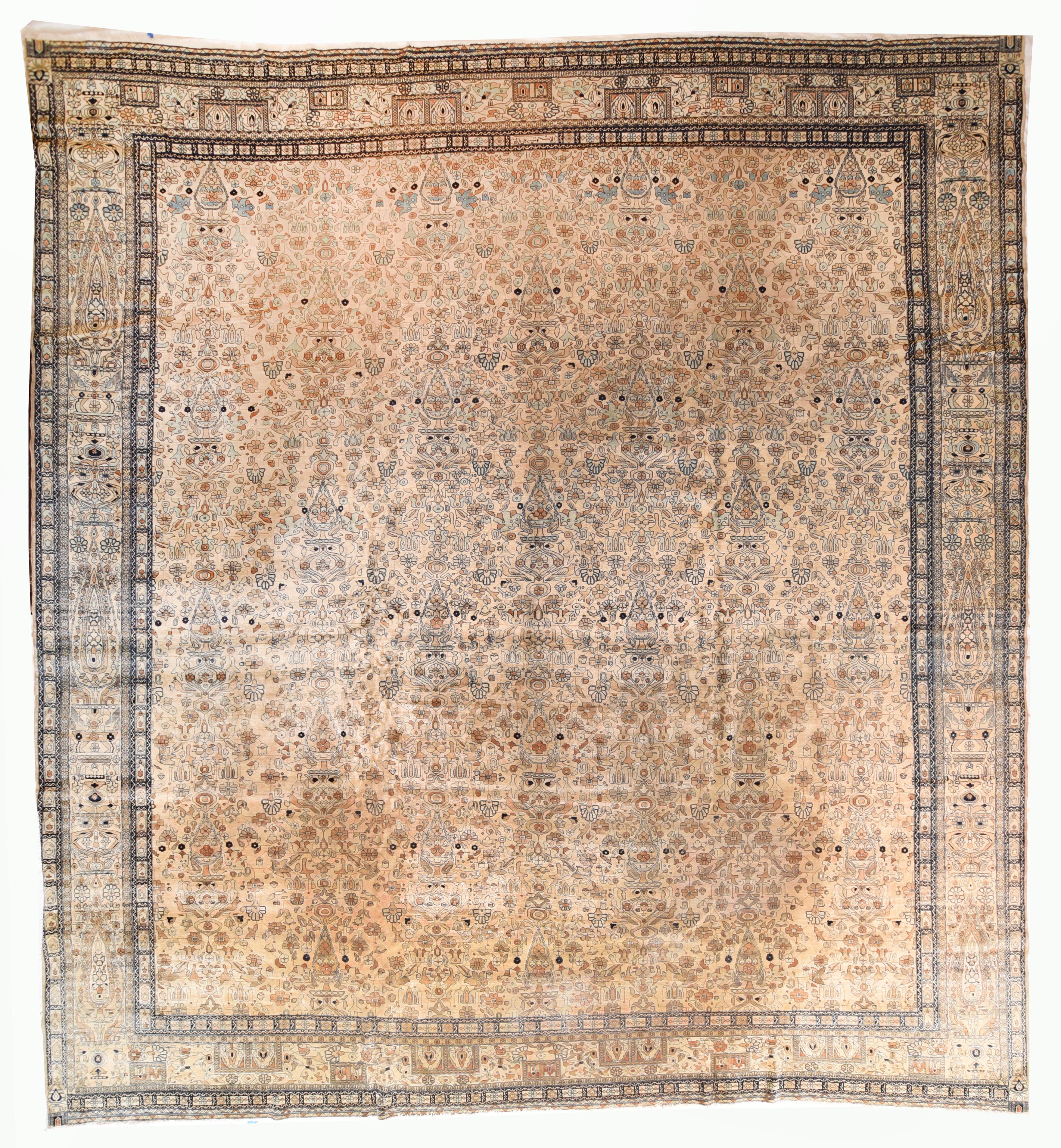 Persian Antique Mohtasham Kashan Rug For Sale