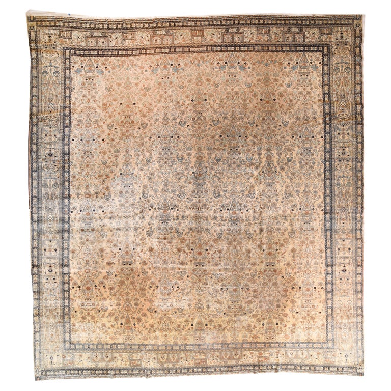 Antique Mohtasham Kashan Rug For Sale at 1stDibs