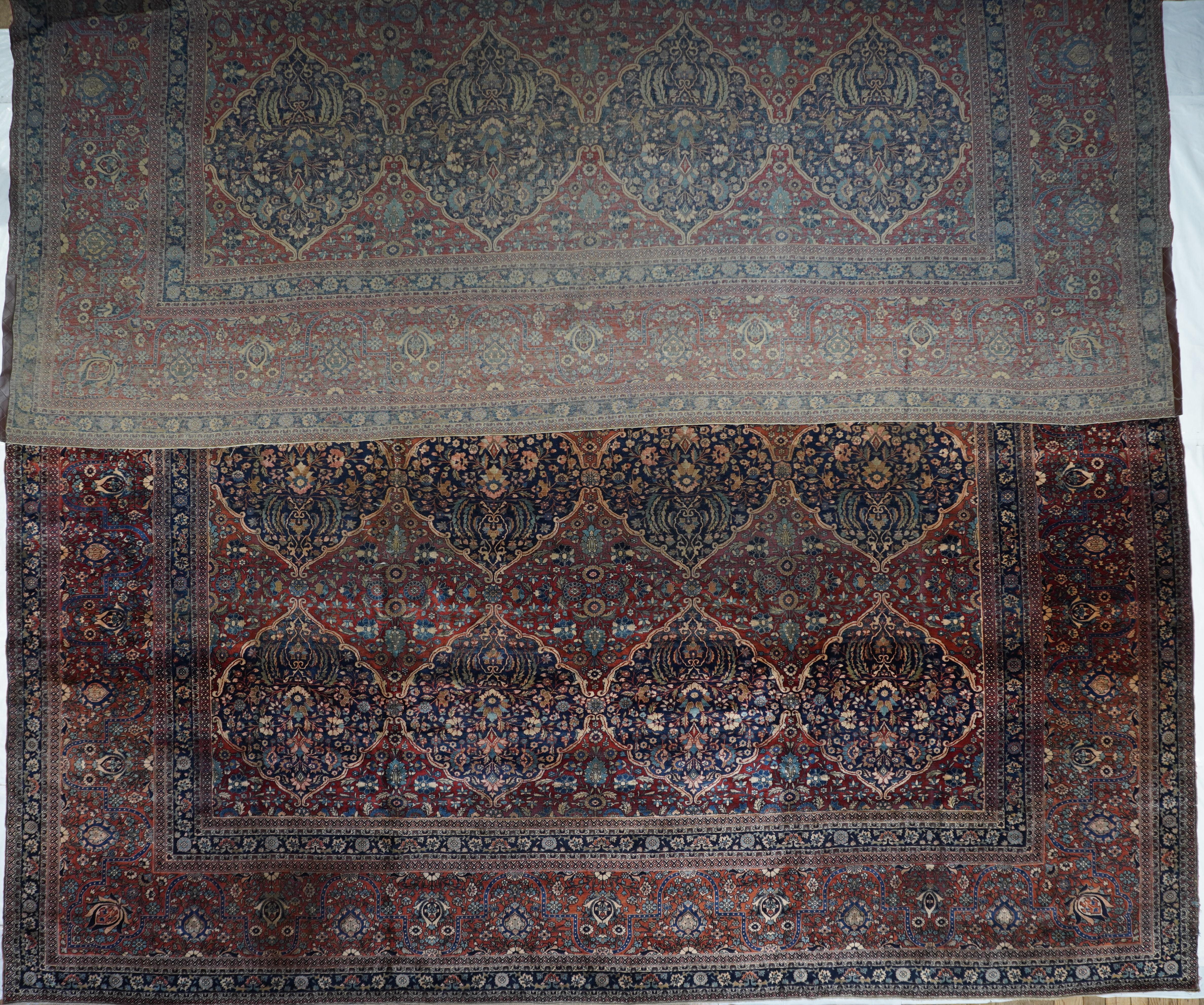 Persian Antique Mohtasham Kashan Rug For Sale