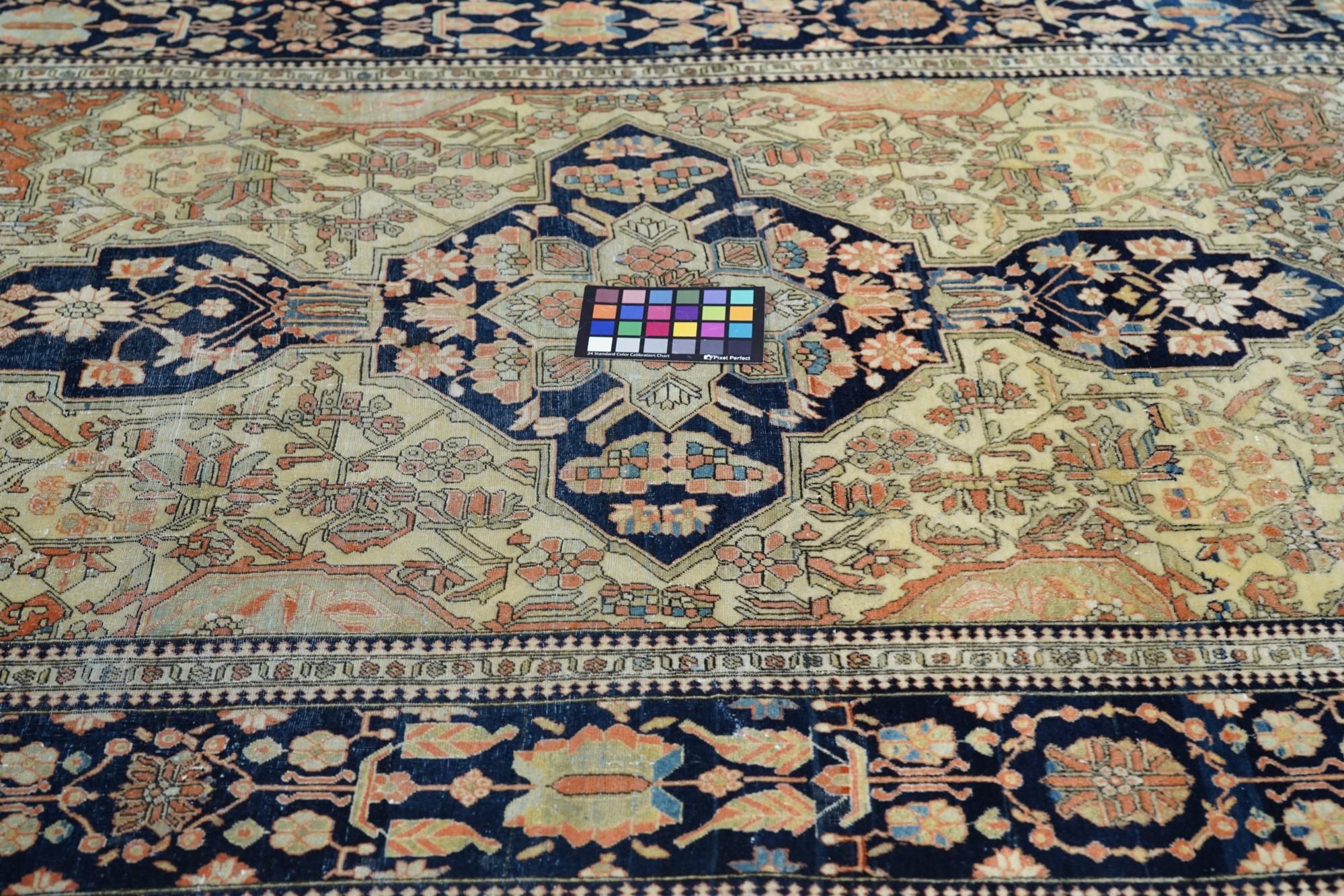 Antiker Mohtasham Kashan-Teppich 3'11'' x 6'7'' im Angebot 8