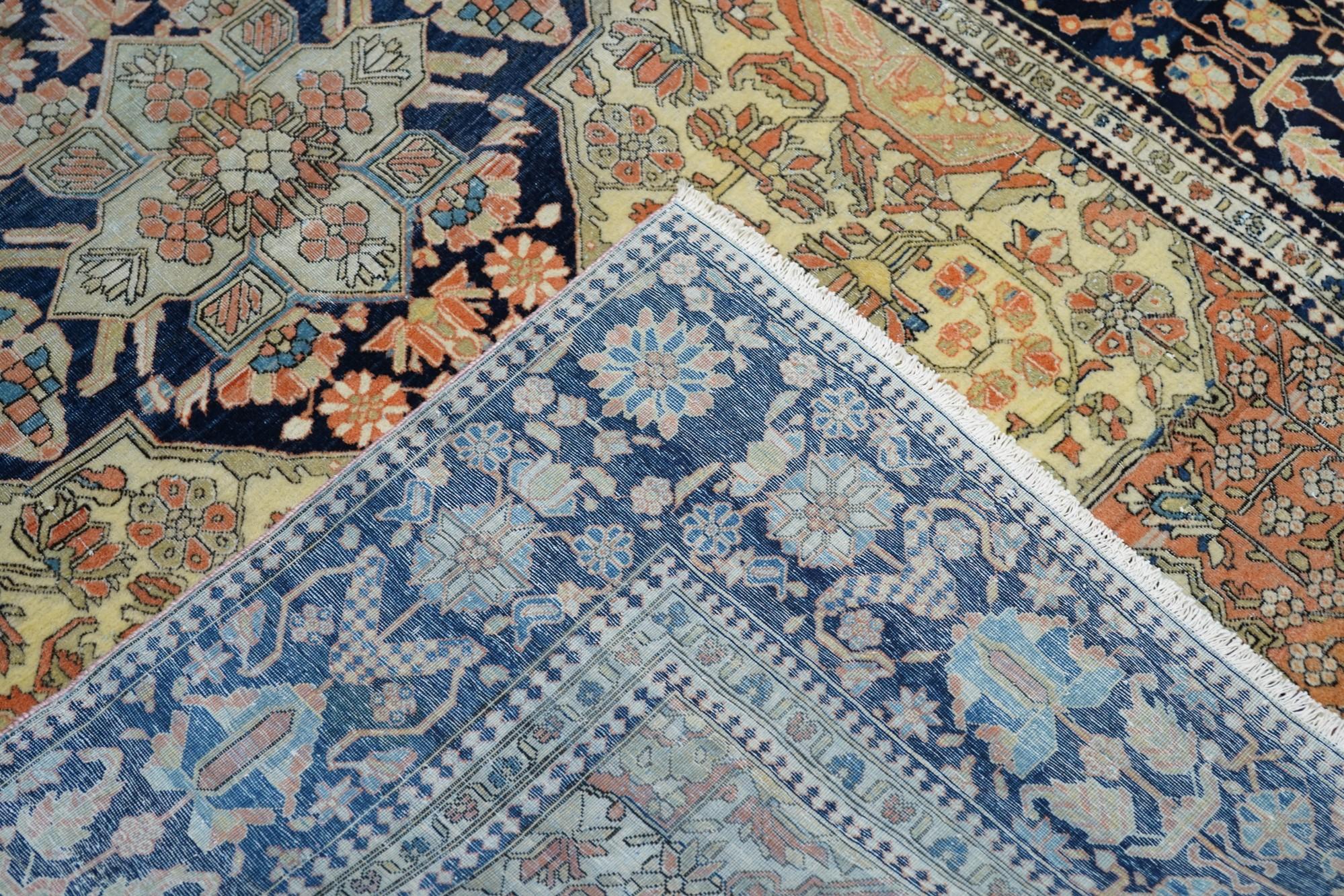 Antiker Mohtasham Kashan-Teppich 3'11'' x 6'7'' im Angebot 10