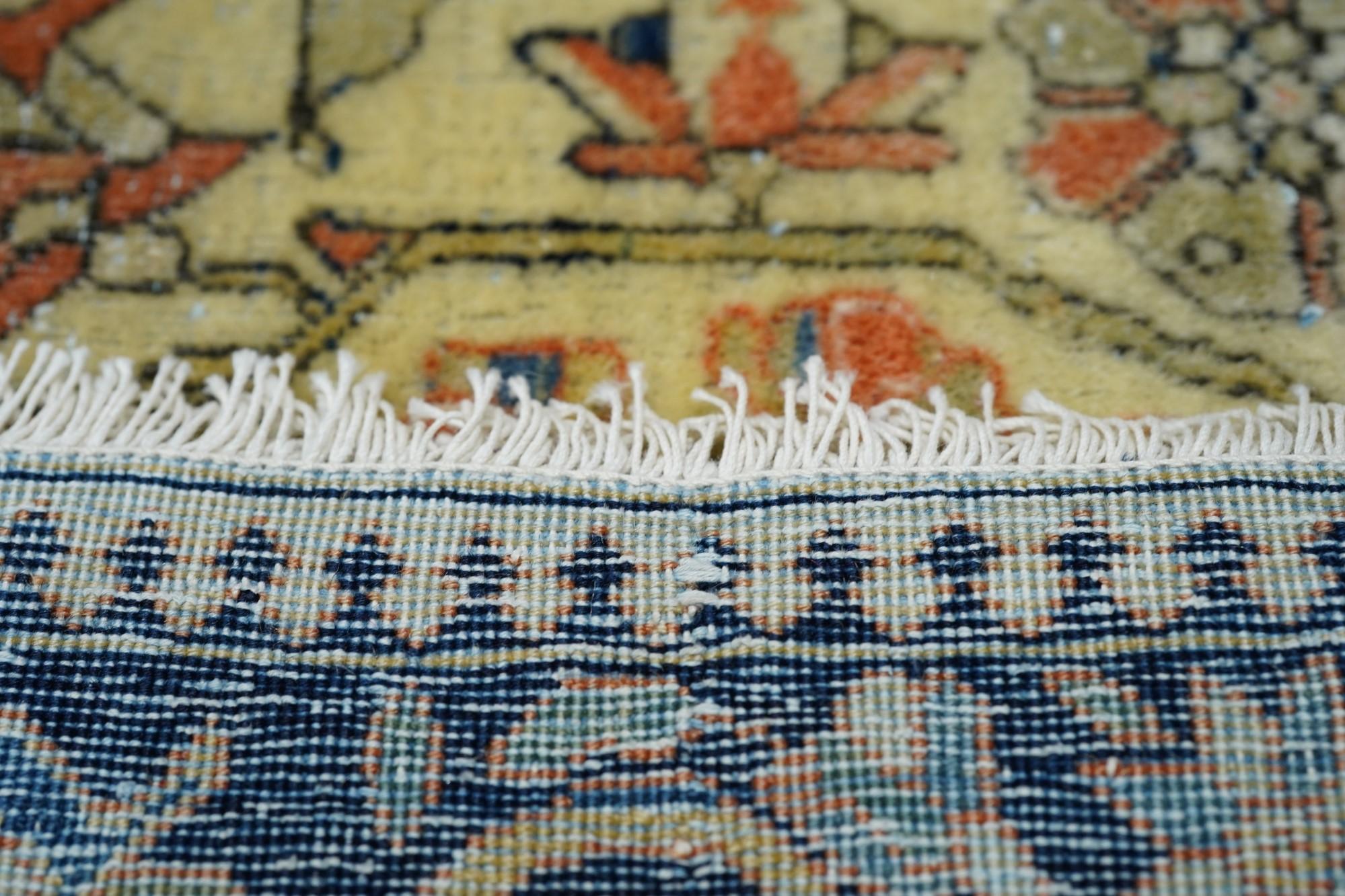 Antiker Mohtasham Kashan-Teppich 3'11'' x 6'7'' im Angebot 12