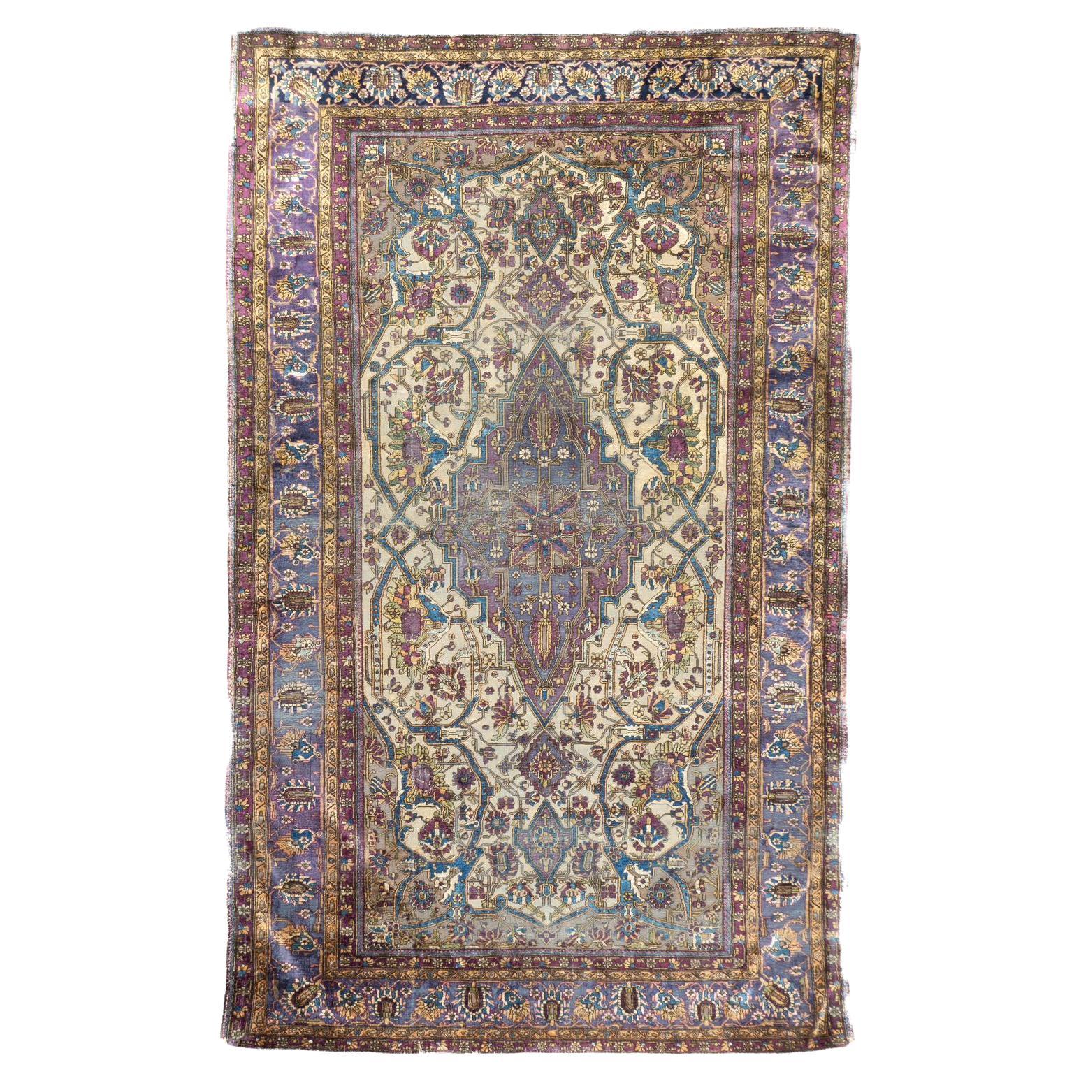 Antique Mohtasham Kashan Rug 4'0" x 6'10''