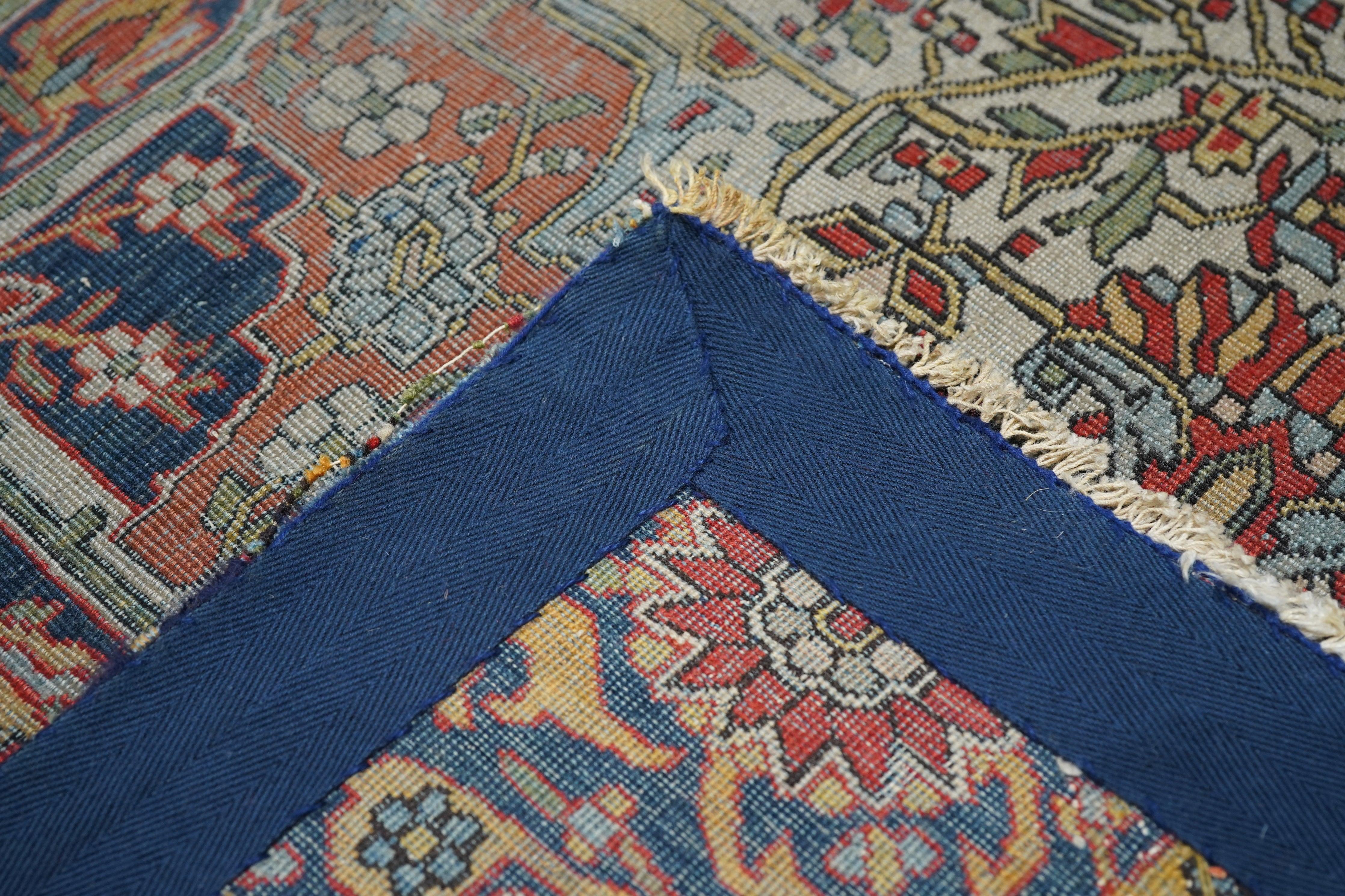 Antiker Mohtasham Kashan-Teppich 4'0'' x 6'2'' im Angebot 3