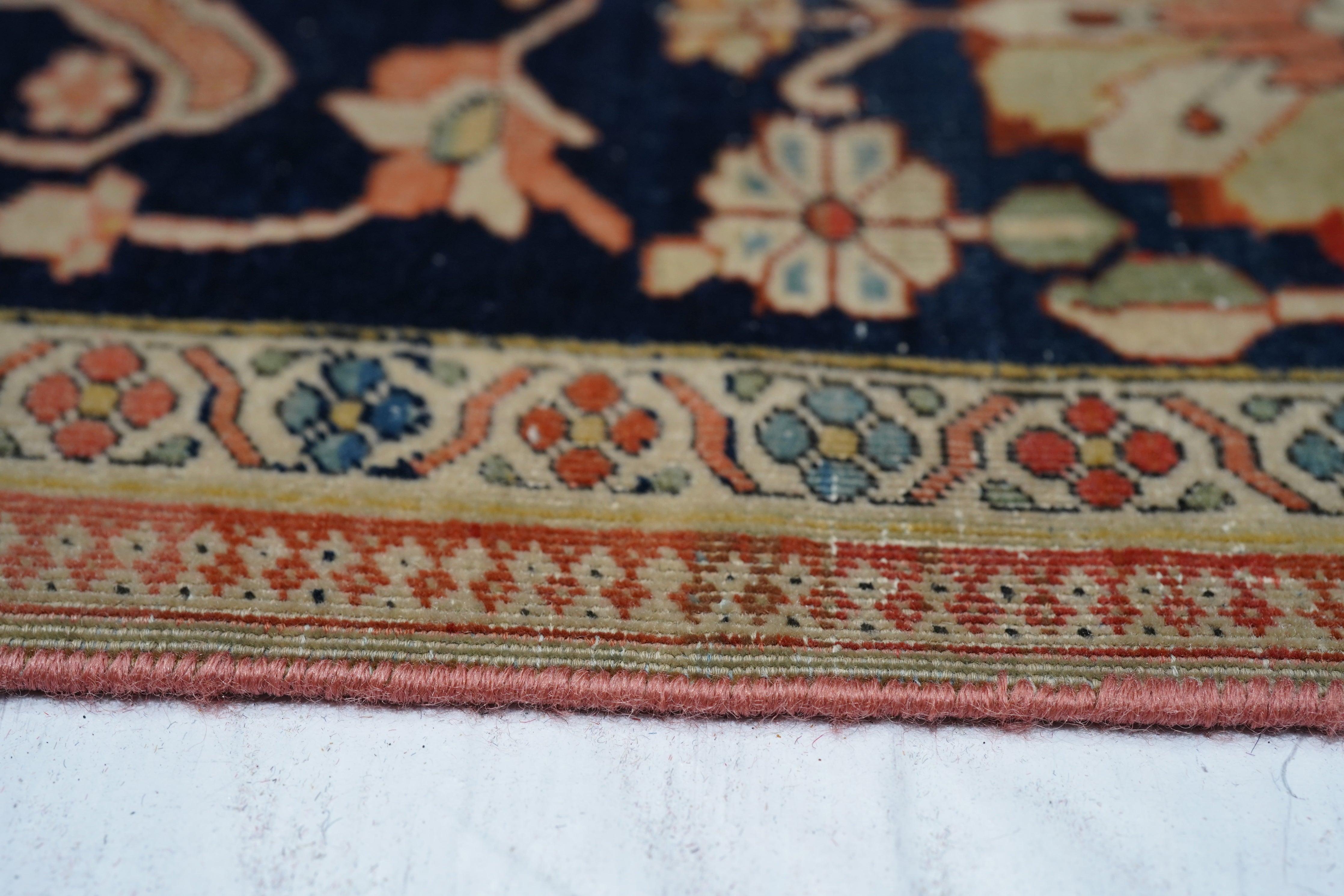 XIX secolo Tappeto antico Mohtasham Kashan 4'1'' x 6'3'' in vendita