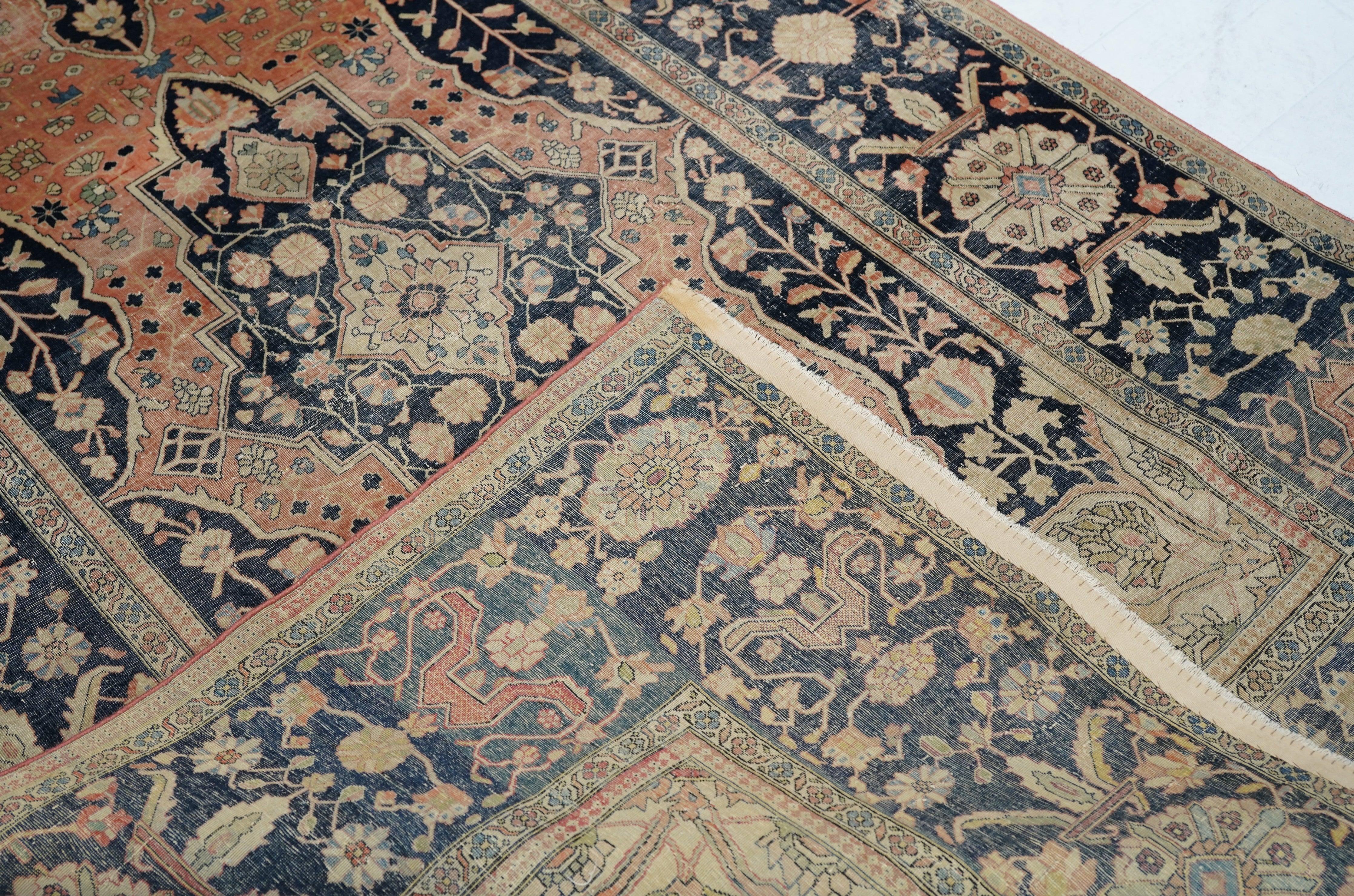 Tappeto antico Mohtasham Kashan 4'1'' x 6'3'' in vendita 2
