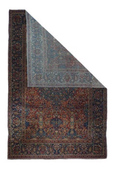 Antique Mohtasham Kashan Rug 4'2'' x 6'7''