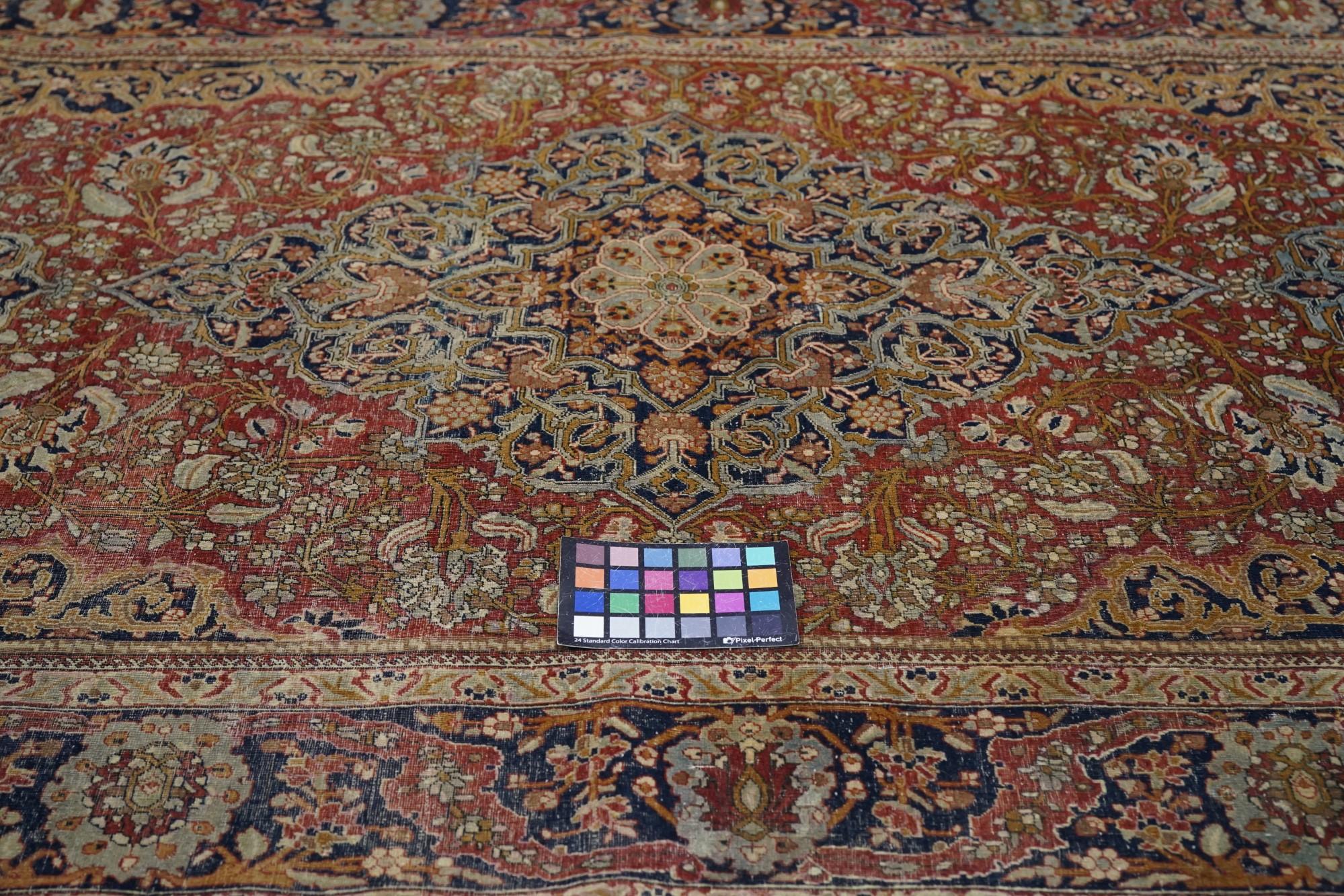 Antique Mohtasham Kashan Rug 4'2'' x 6'9'' For Sale 2