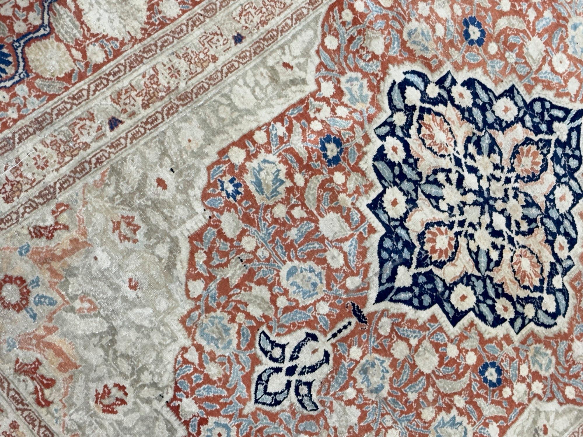Antiker Mohtasham Kashan Teppich 4'3