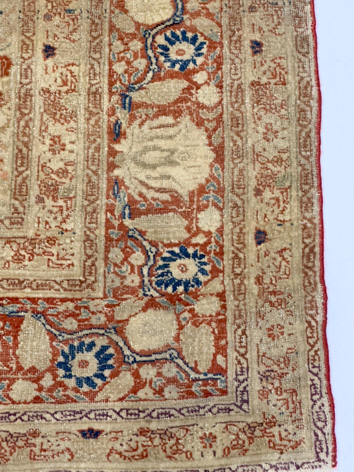 Antiker Mohtasham Kashan Teppich 4'3