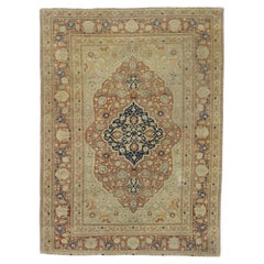 Antique Mohtasham Kashan Rug 4'3" x 5’7”