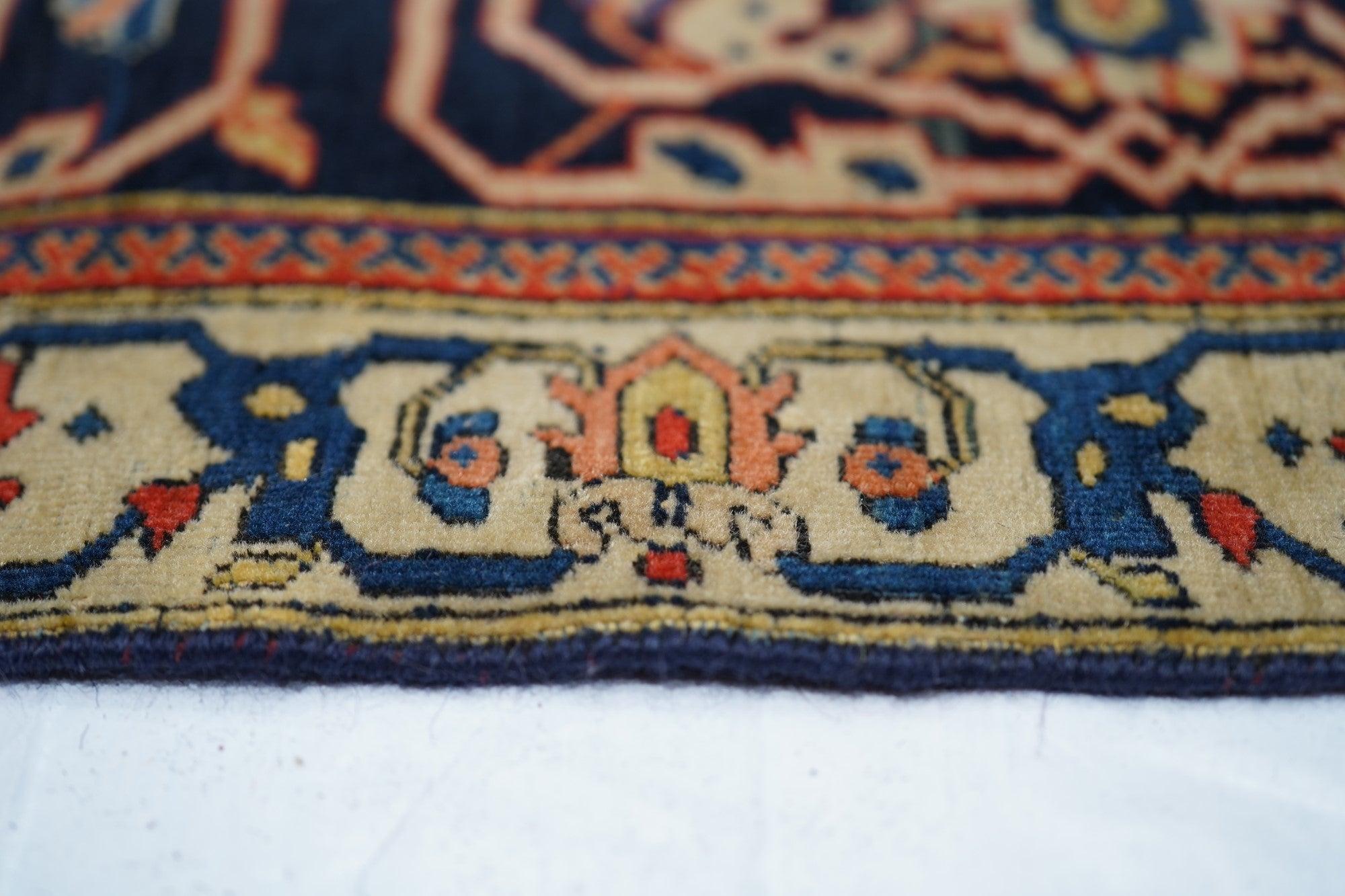 Antique Mohtasham Kashan Rug 4'3'' x 6'8'' In Good Condition For Sale In New York, NY
