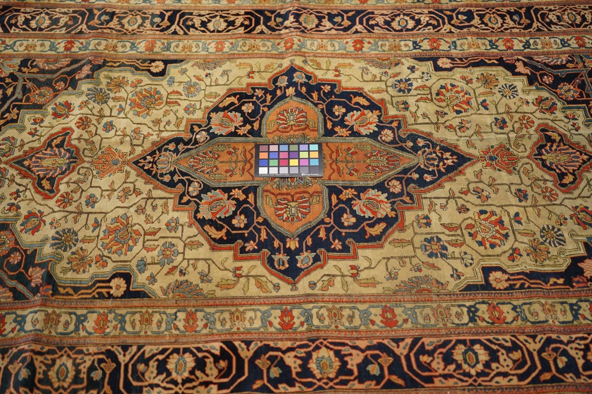 Antique Mohtasham Kashan Rug 4'3'' x 6'8'' For Sale 1