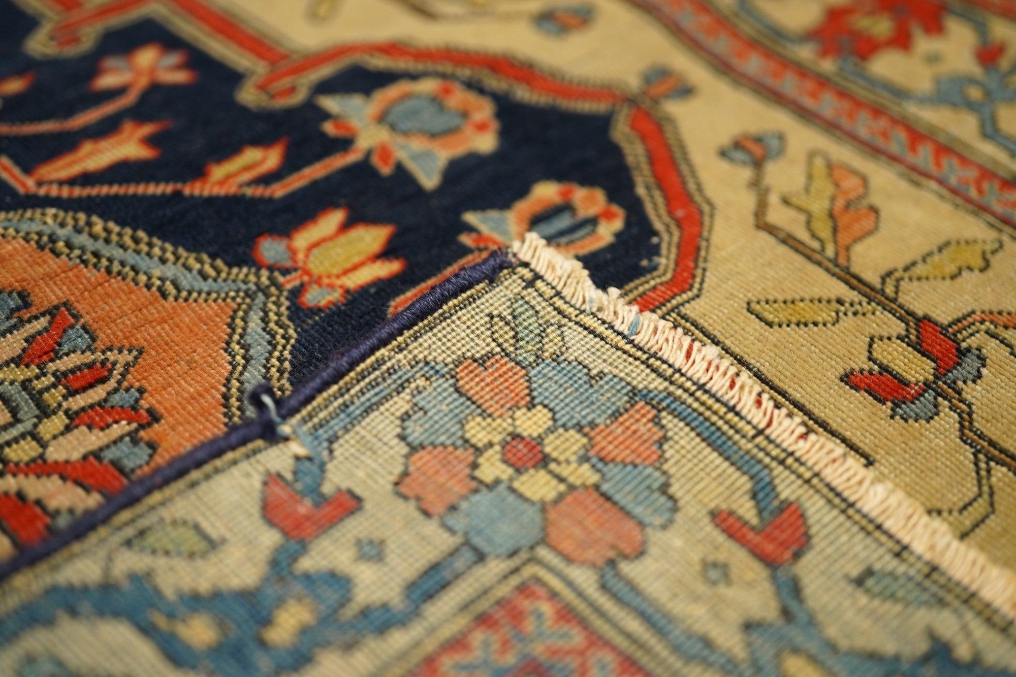 Antique Mohtasham Kashan Rug 4'3'' x 6'8'' For Sale 2