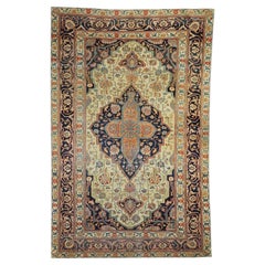Tapis antique de Kashan 4'3'' x 6'8'' (en anglais)