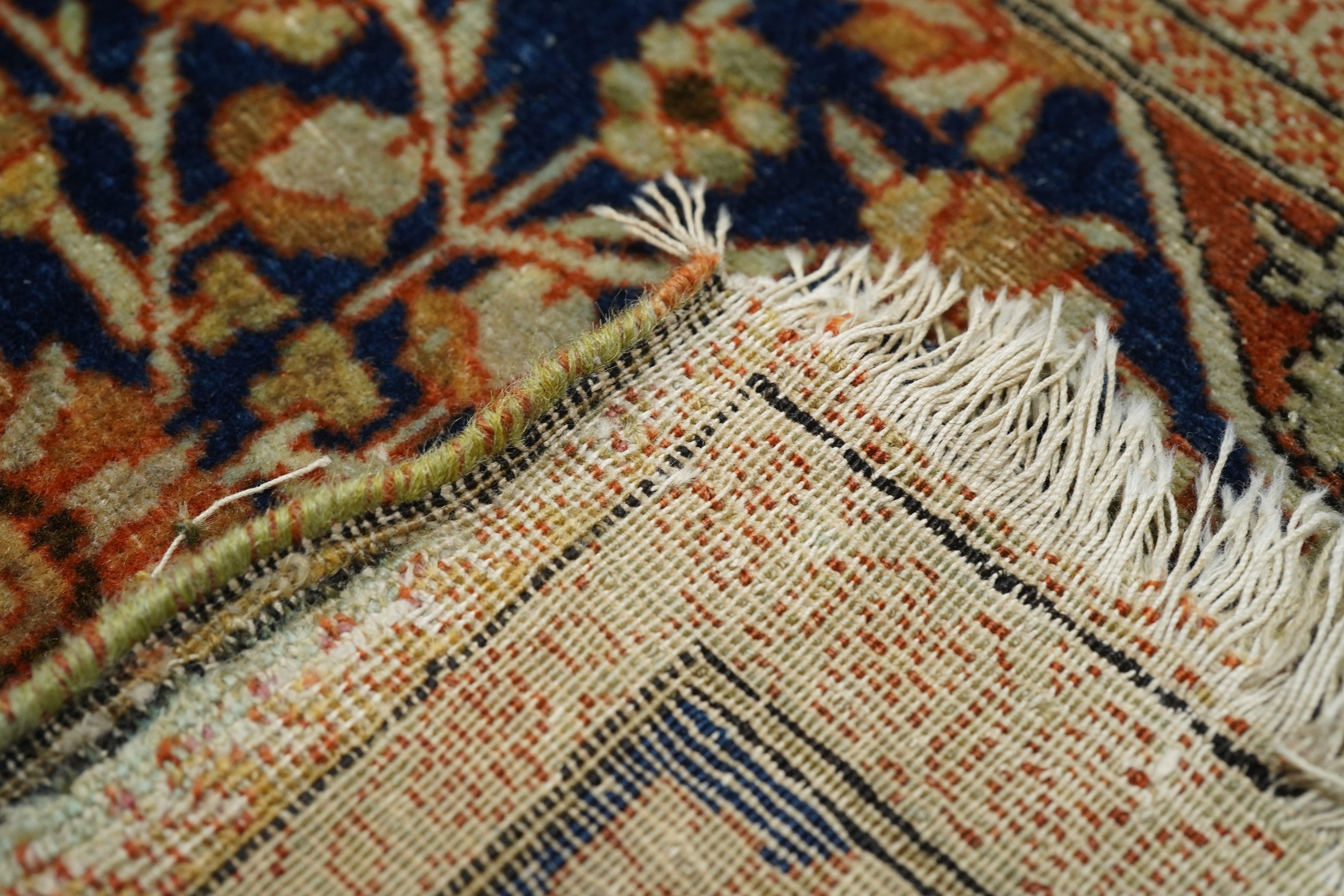 Antiker Mohtasham Kashan-Teppich 4'3'' x 6'9'' im Angebot 3