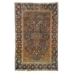Tapis antique de Kashan 4'3'' x 6'9'' (en anglais)