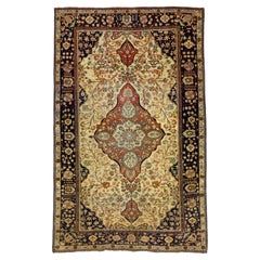 Antique Mohtasham Kashan Rug 4’4” x 6’10"