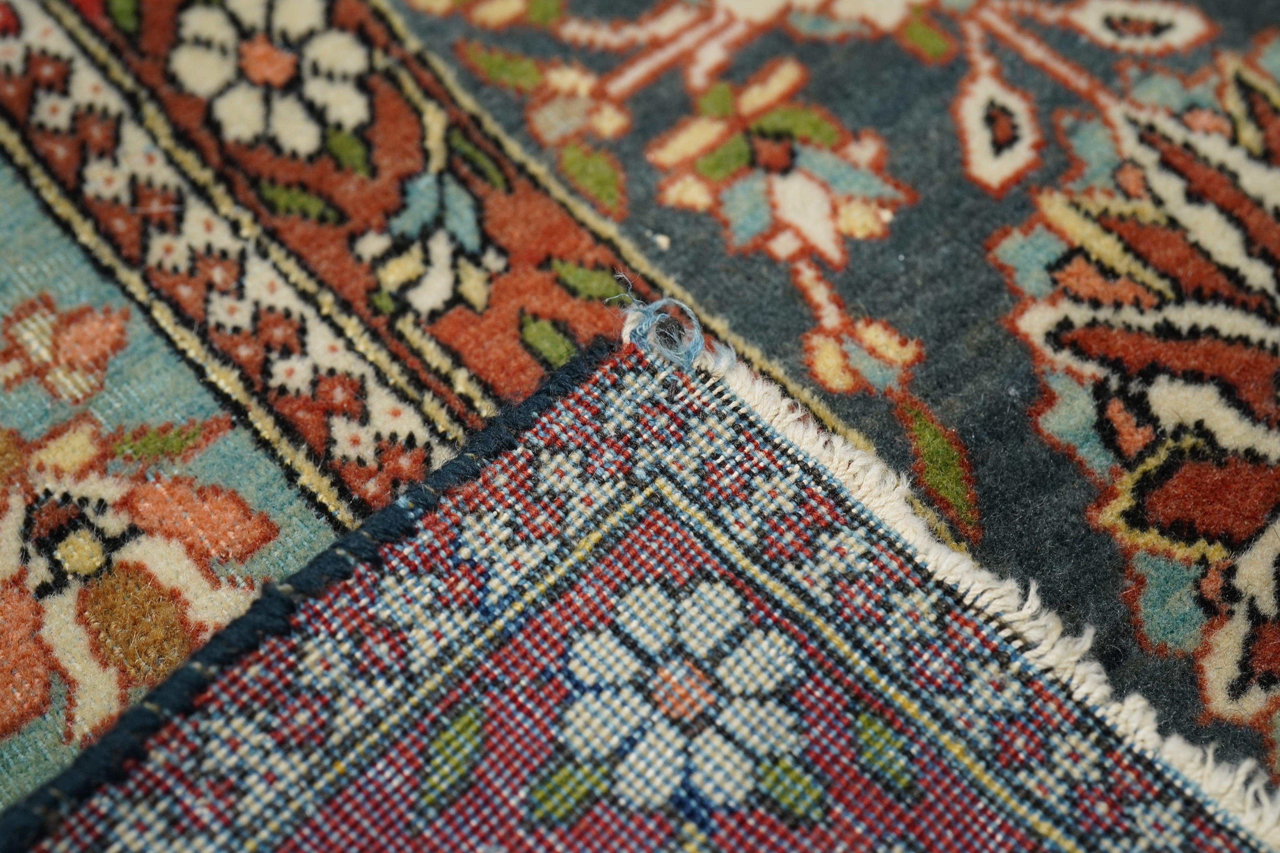 Antiker Mohtasham Kashan-Teppich 4'4'' x 6'11'' im Angebot 3