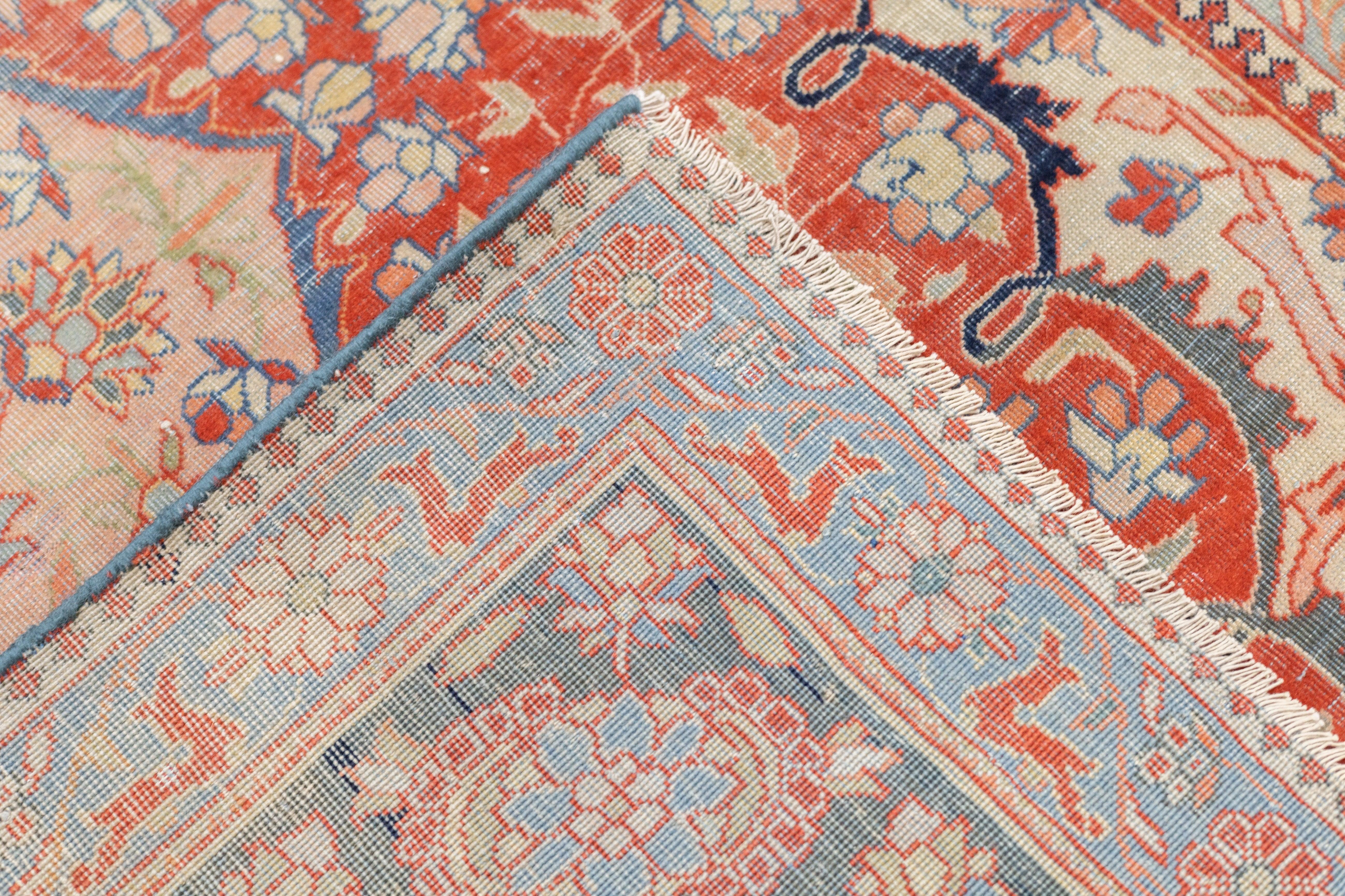 Antiker Mohtasham Kashan-Teppich 4'4'' x 6'5'' im Angebot 2