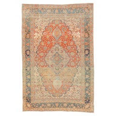 Tapis antique de Kashan 4'4'' x 6'5'' (en anglais)