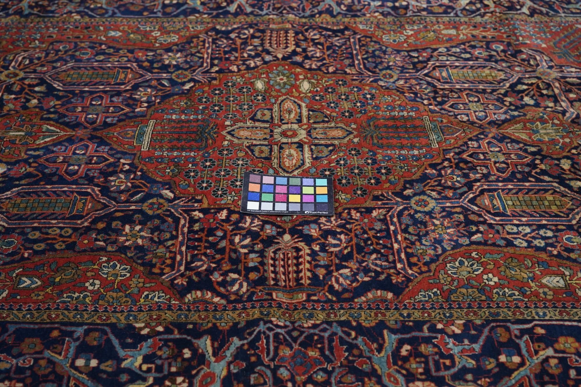 Tapis Mohtasham Kashan antique 4'4'' x 6'6'' en vente 3