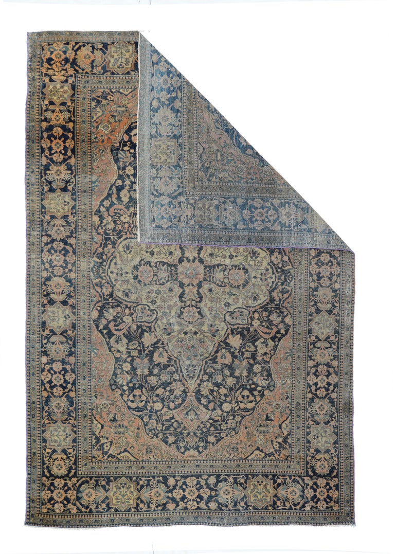Antique Mohtasham Kashan Rug For Sale at 1stDibs