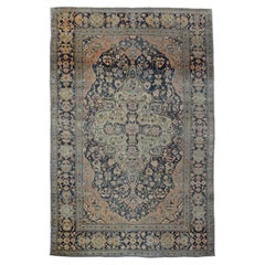 Tapis Kashan ancien Mohtasham de 4'4'' x 6'7''