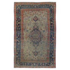 Antique Mohtasham Kashan Rug 4'5'' x 6'10''