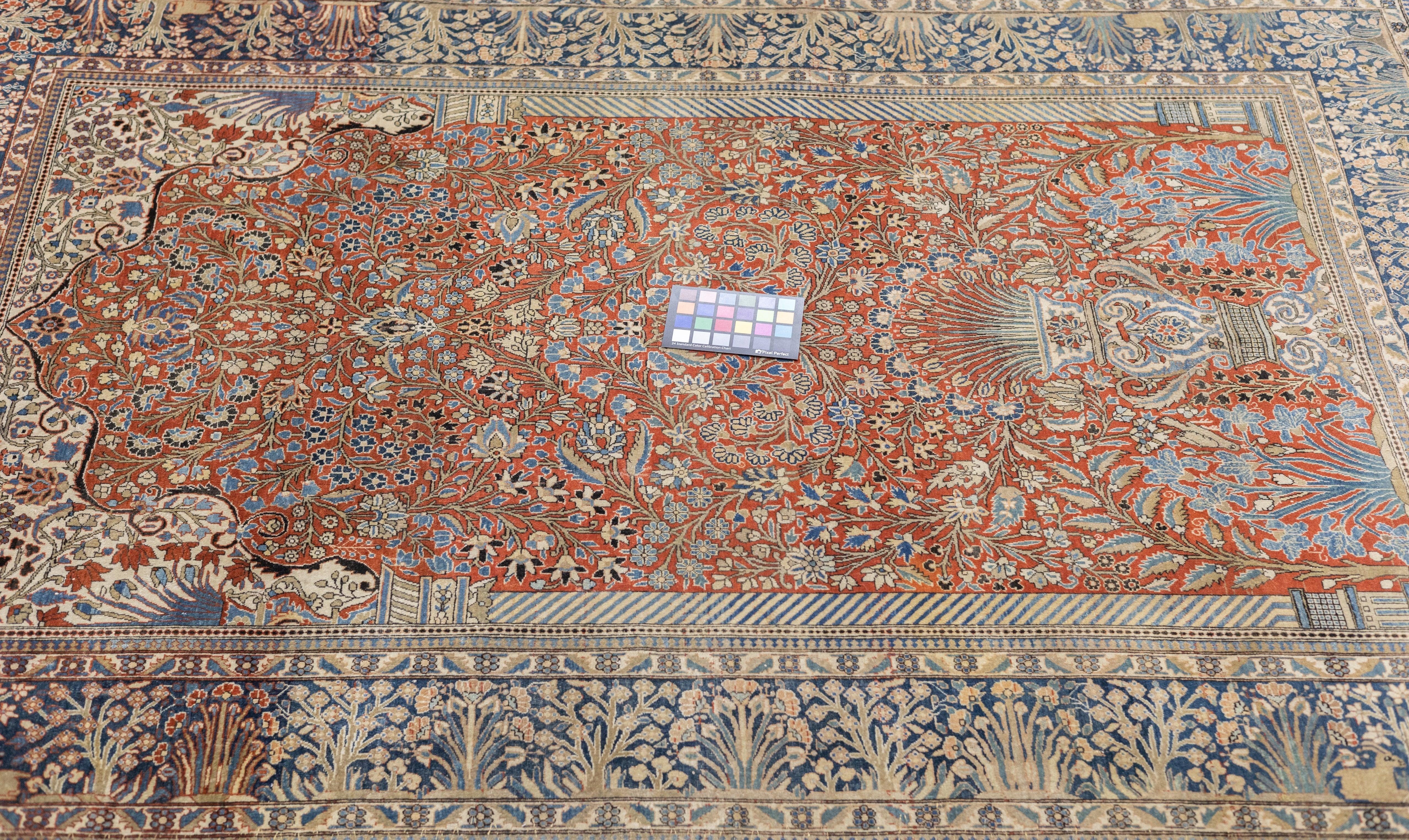 Antiker Mohtasham Kashan-Teppich 4'5'' x 6'7'' im Angebot 4