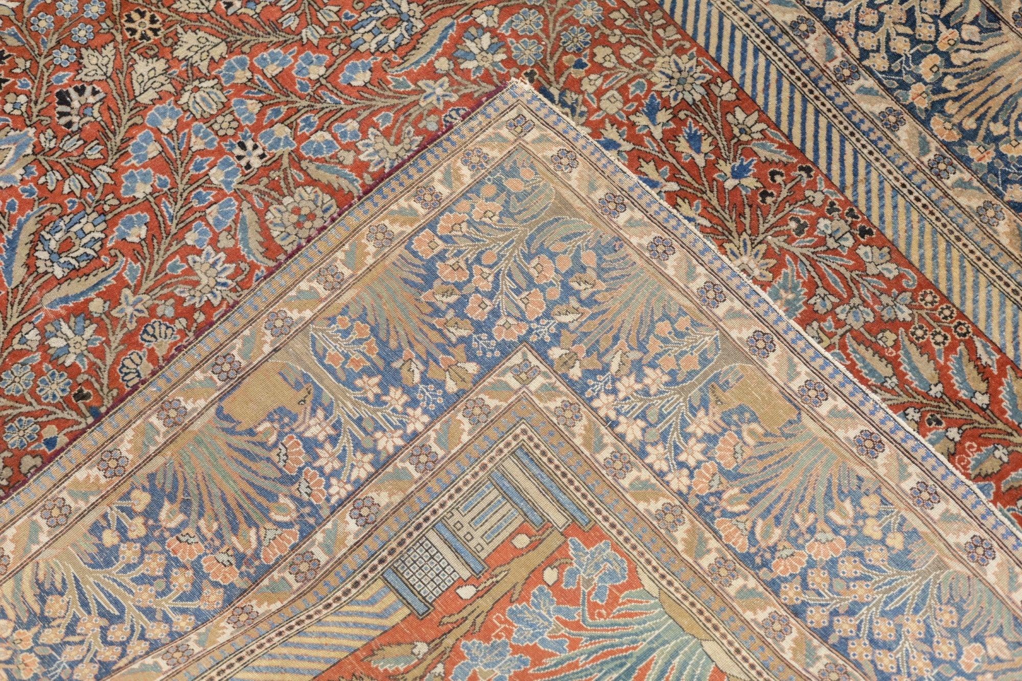 Antiker Mohtasham Kashan-Teppich 4'5'' x 6'7'' im Angebot 5