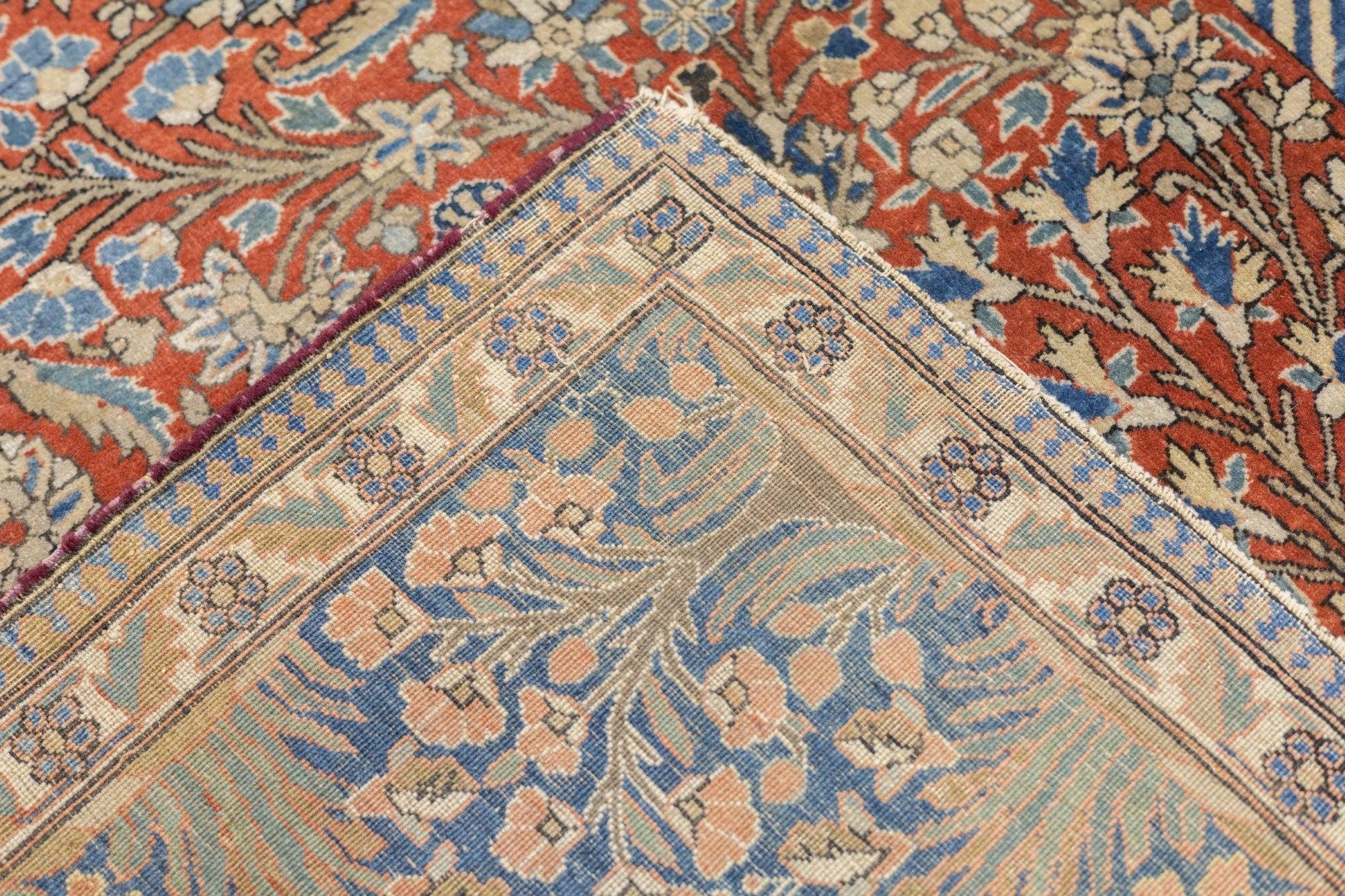 Antiker Mohtasham Kashan-Teppich 4'5'' x 6'7'' im Angebot 6
