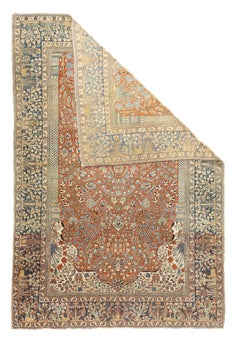 Antique Mohtasham Kashan Rug 4'5'' x 6'7''