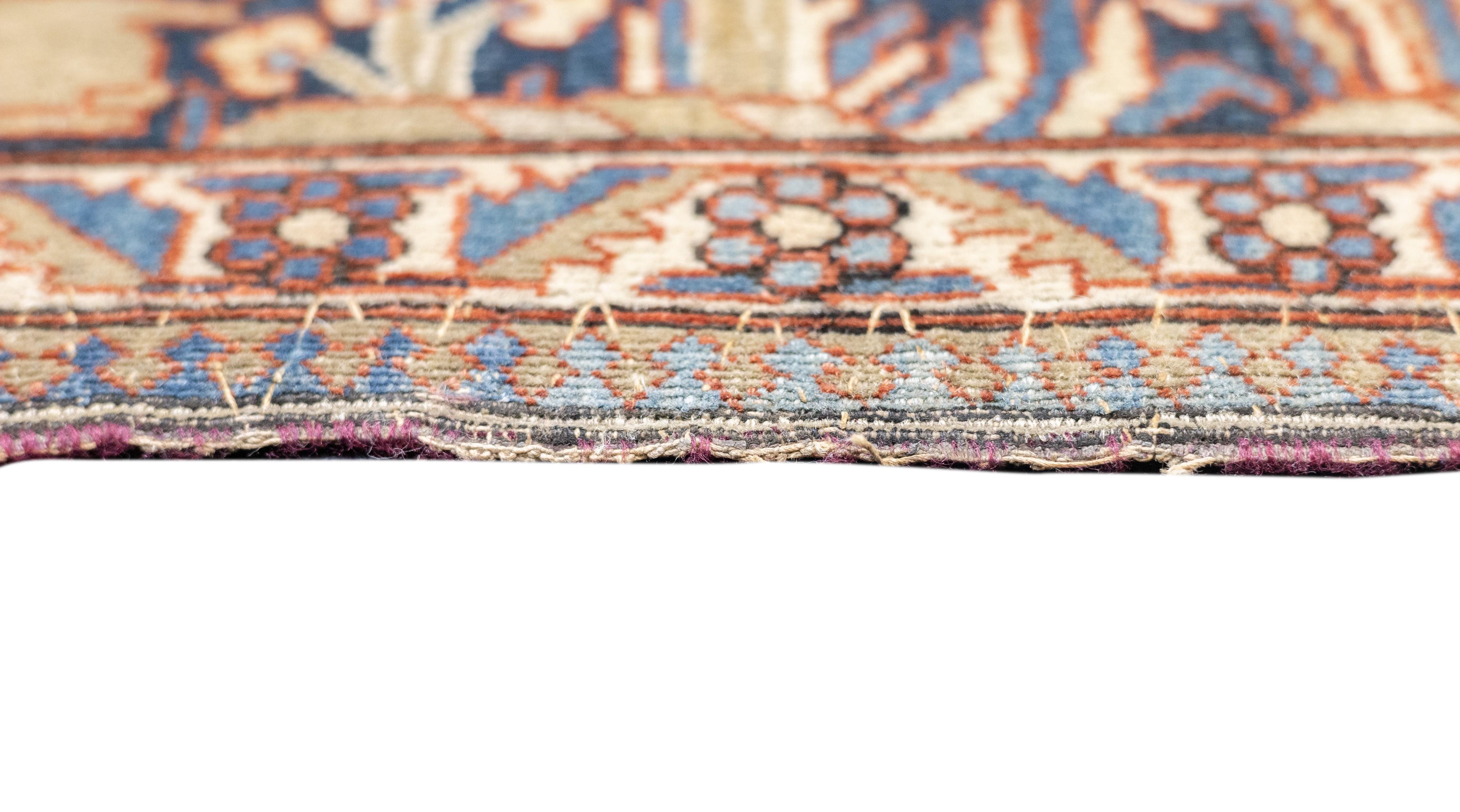 Antiker Mohtasham Kashan-Teppich 4'5'' x 6'7'' (19. Jahrhundert) im Angebot