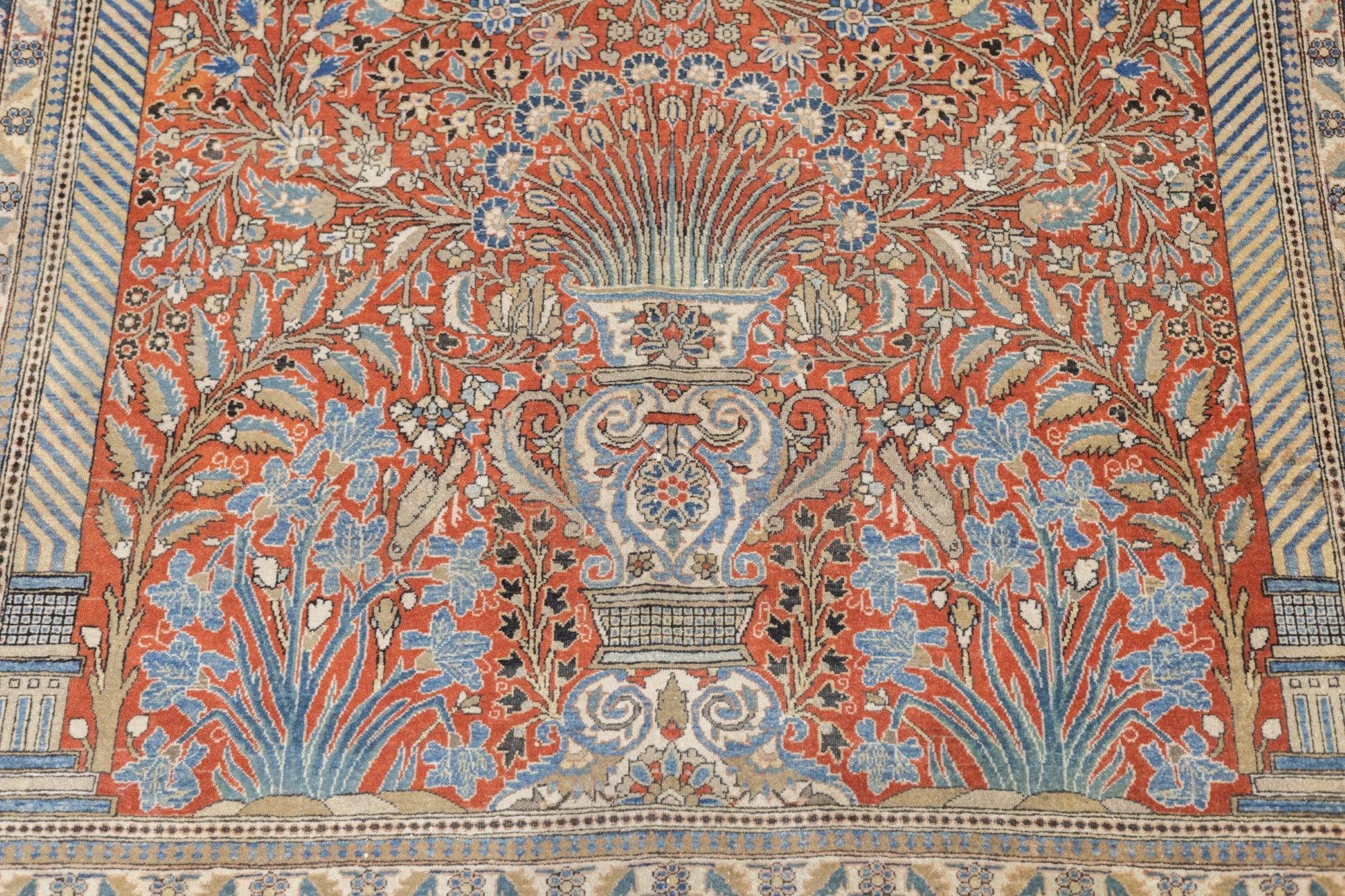 Antiker Mohtasham Kashan-Teppich 4'5'' x 6'7'' im Angebot 2