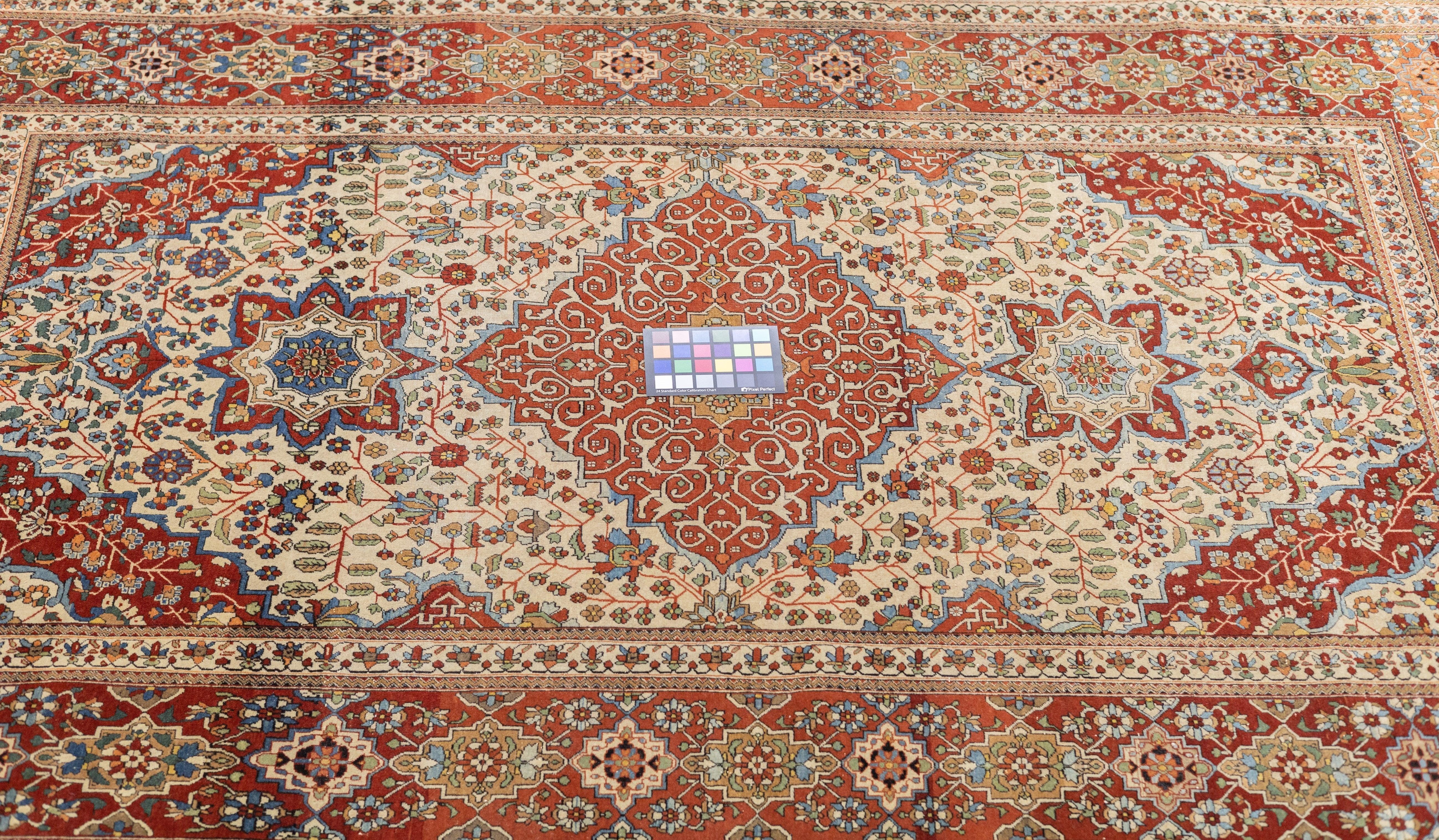 Antiker Mohtasham Kashan-Teppich 4'5'' x 7'3'' im Angebot 5