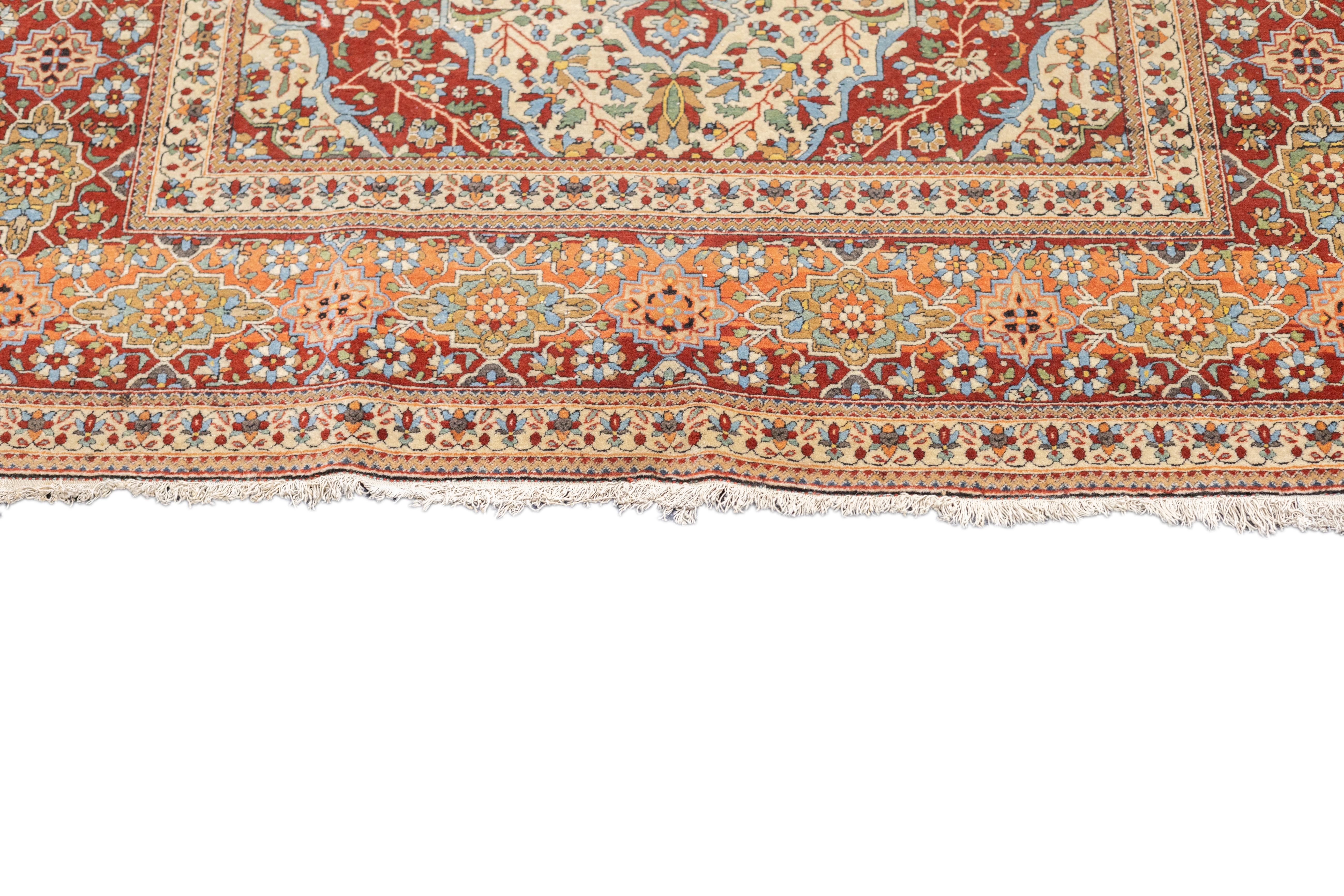 Antiker Mohtasham Kashan-Teppich 4'5'' x 7'3'' (Persisch) im Angebot