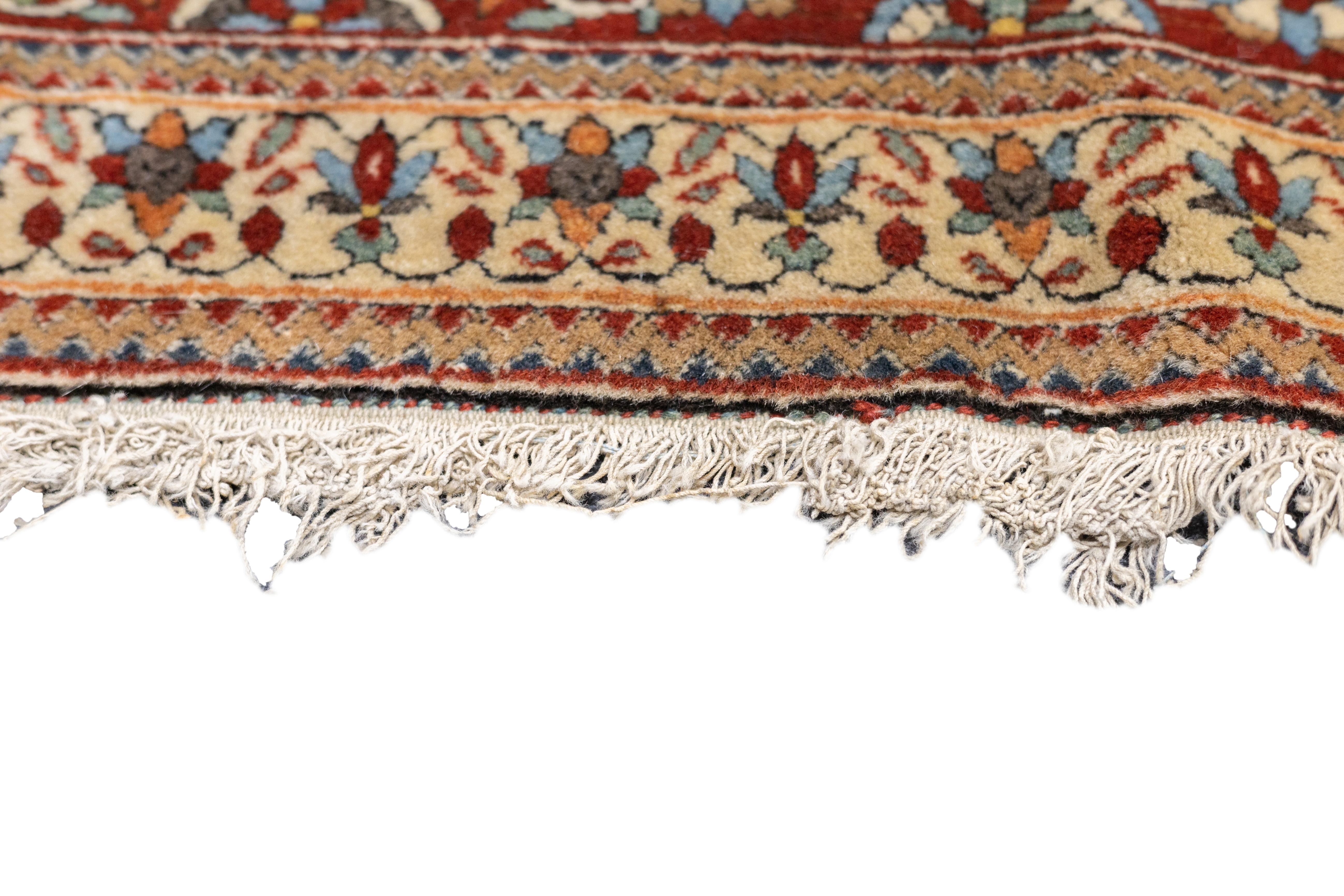 Antiker Mohtasham Kashan-Teppich 4'5'' x 7'3'' (Handgeknüpft) im Angebot