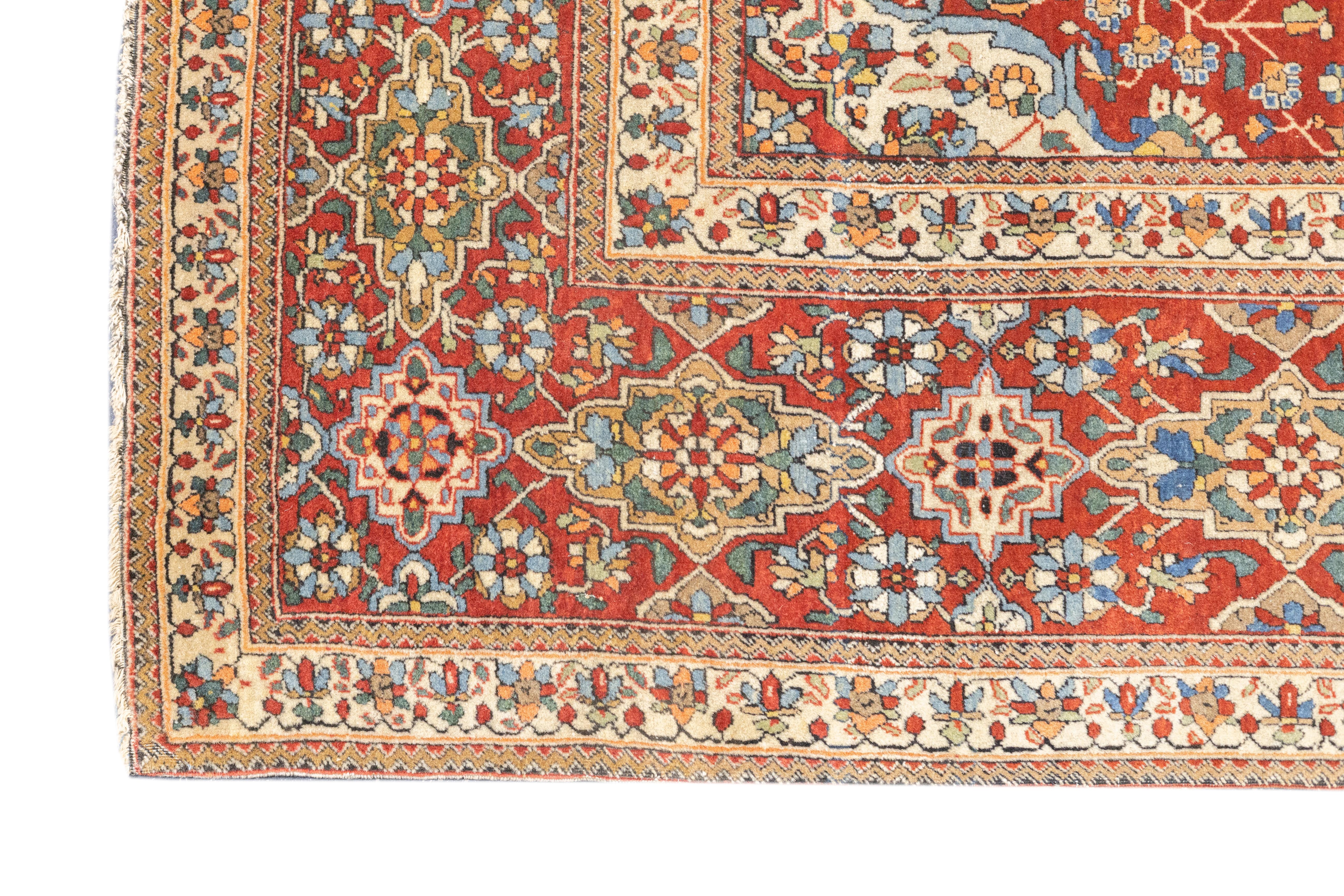 Antiker Mohtasham Kashan-Teppich 4'5'' x 7'3'' im Angebot 2