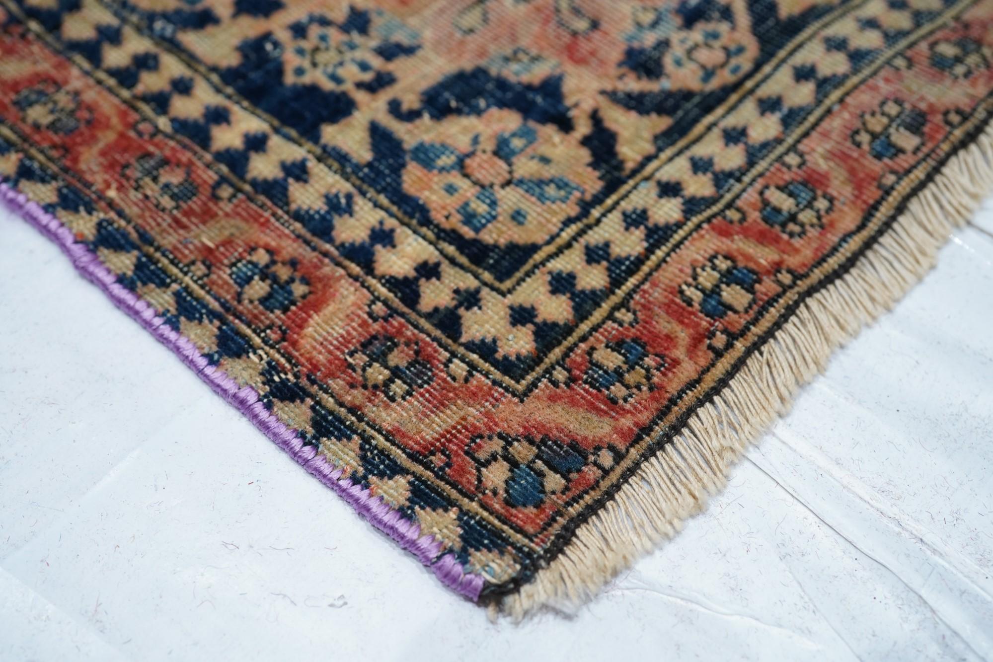 Alfombra antigua Mohtasham Kashan 4'6'' x 6'8'' Persa en venta