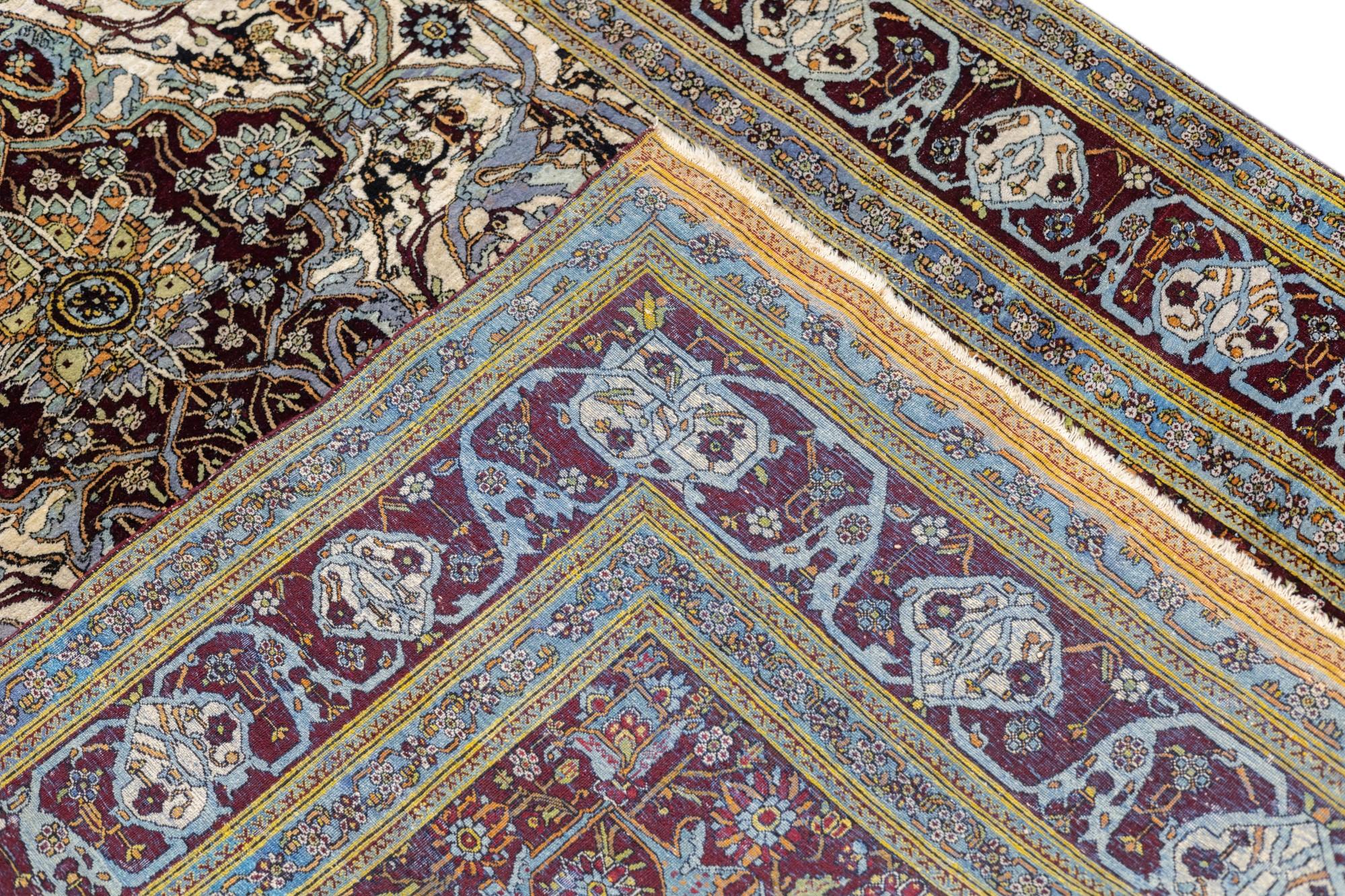 Antique Mohtasham Kashan Rug 4'9'' x 8'1'' For Sale 4