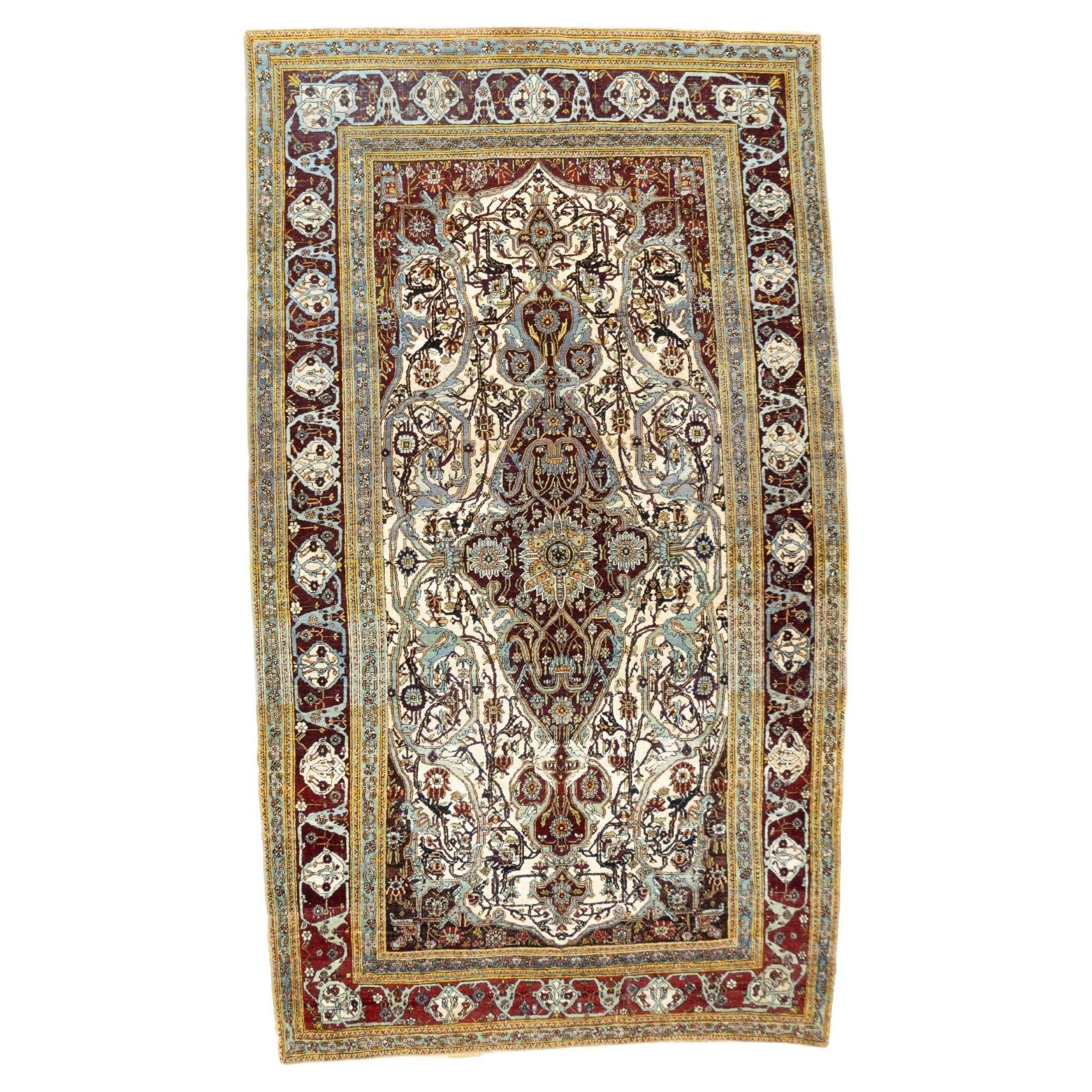 Tappeto antico Mohtasham Kashan 4'9'' x 8'1''