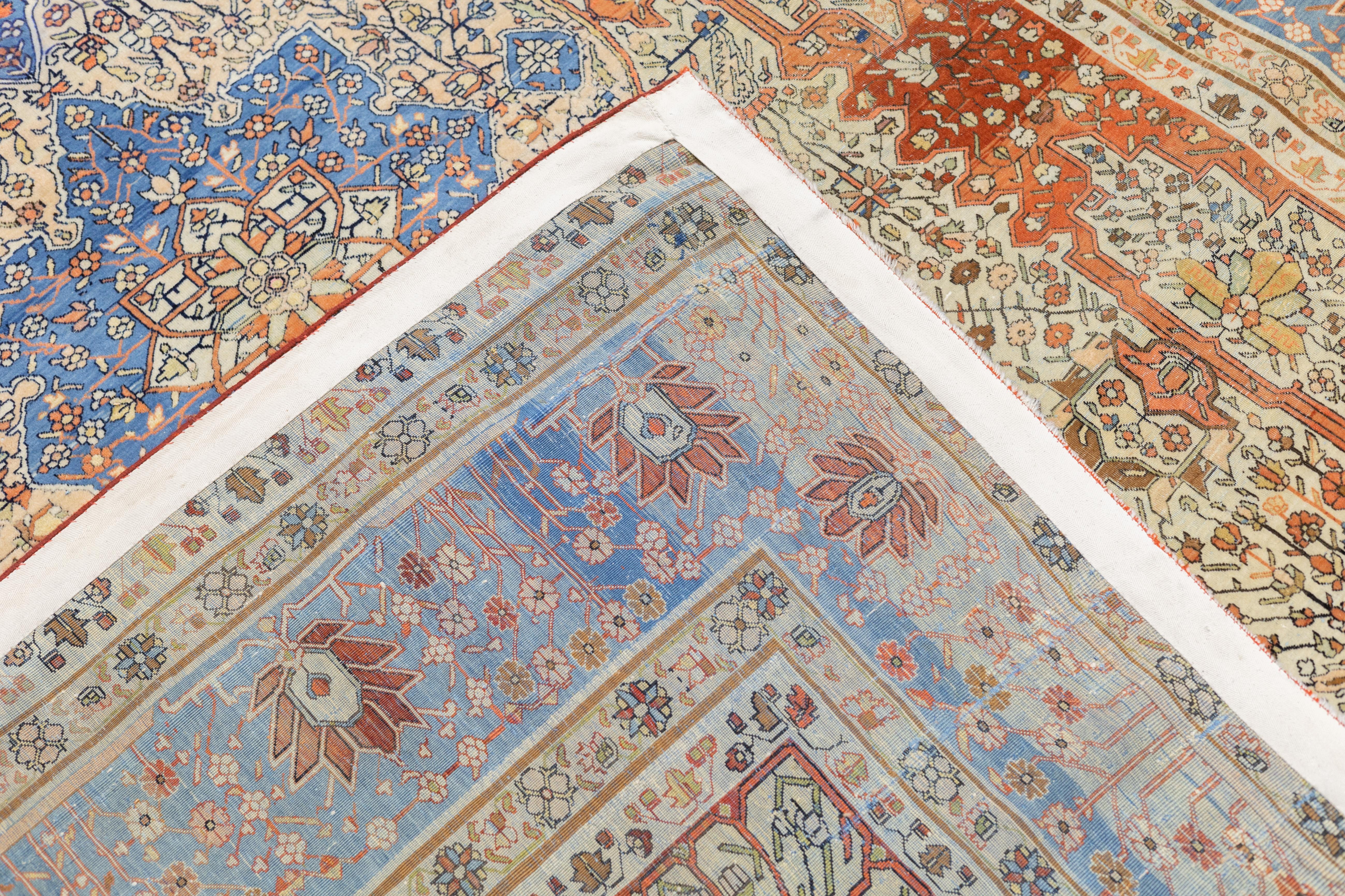 Persian Antique Mohtasham Kashan Rug 7'1