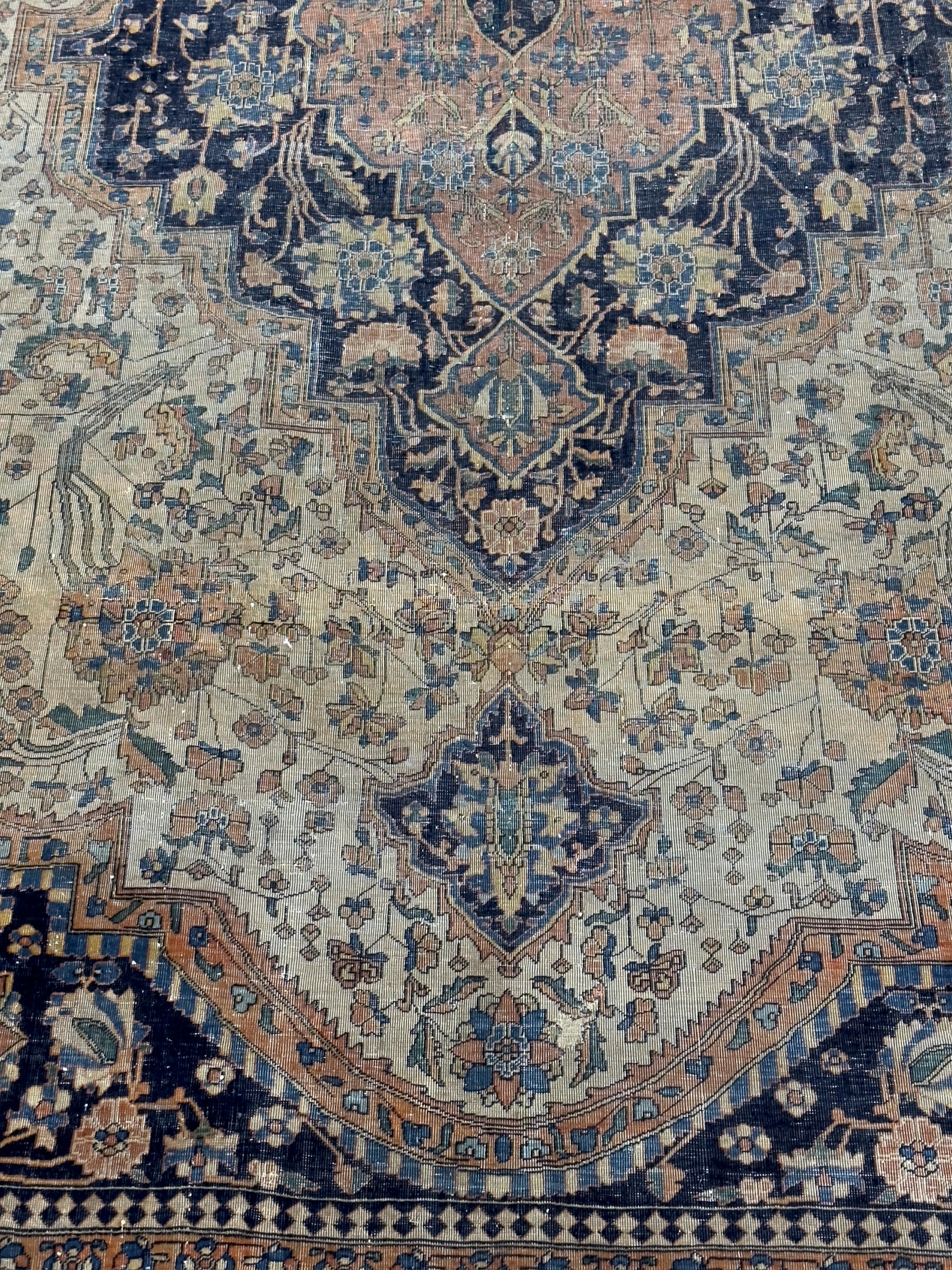 Lana Tappeto antico Mohtasham Kashan 7'2