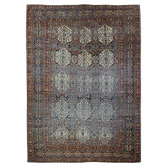 Antiker Mohtasham Kashan-Teppich 7'5'' x 10'1''