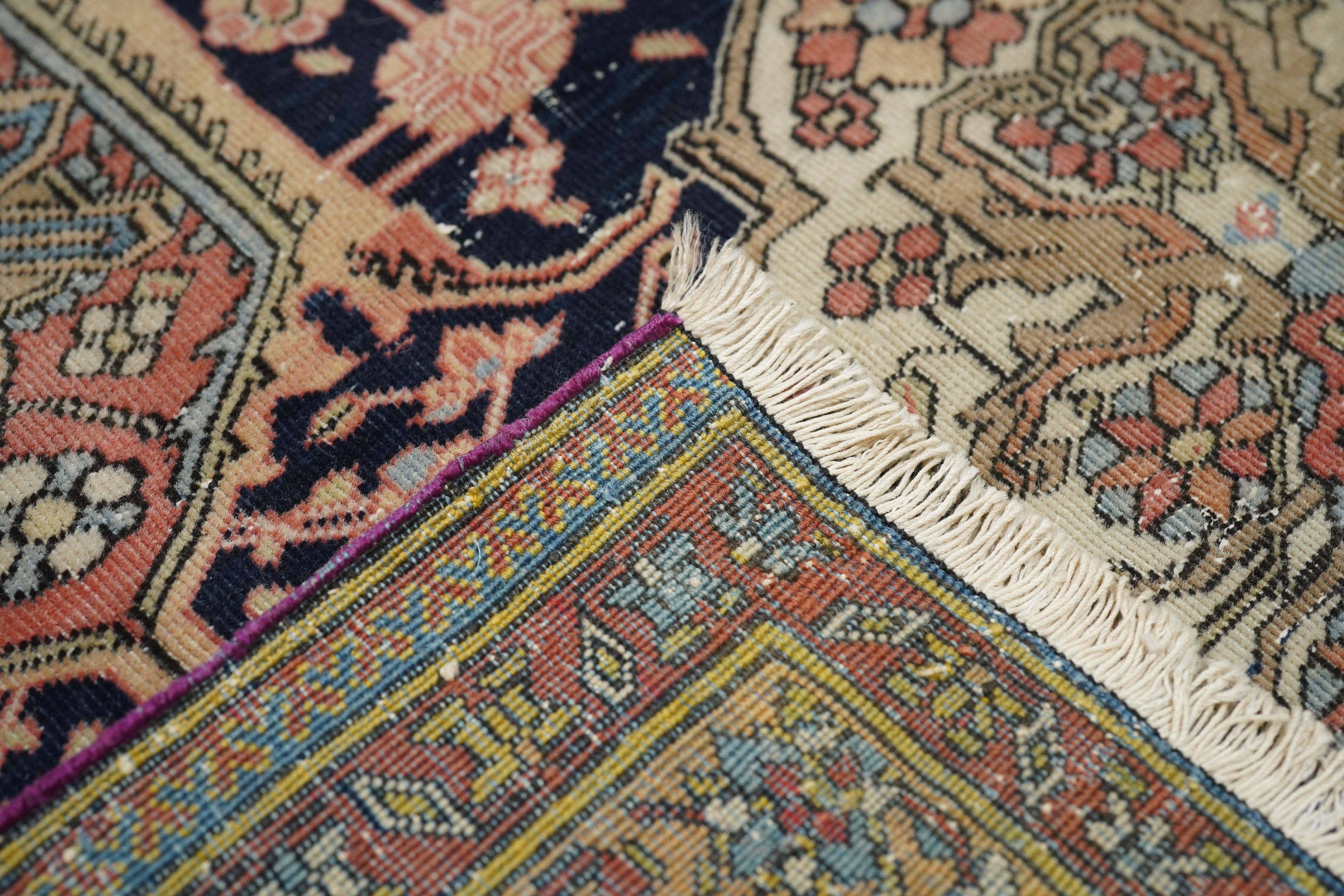 Antiker Mohtasham Kashan-Teppich 7'6'' x 10'3'' im Angebot 3