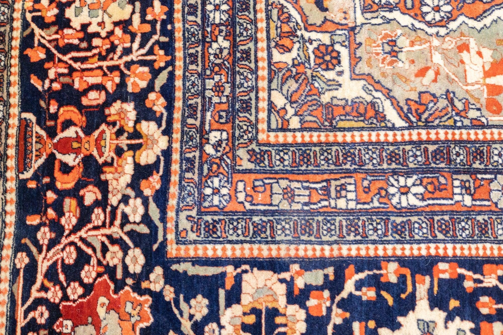 Antiker Mohtasham Kashan-Teppich 8'7'' x 11'4'' (19. Jahrhundert) im Angebot
